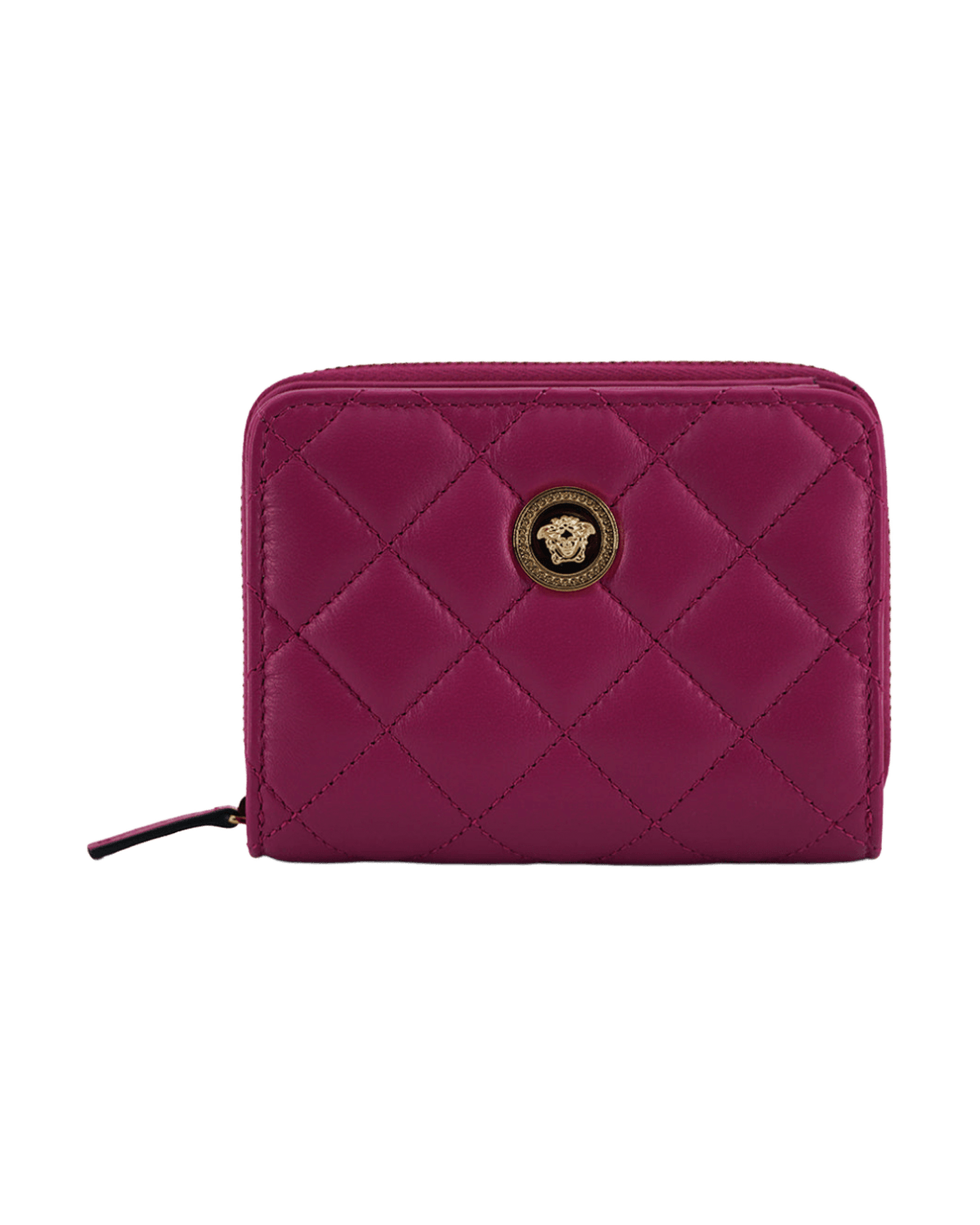 Versace Elegant Purple Quilted Leather Wallet Glam Steals