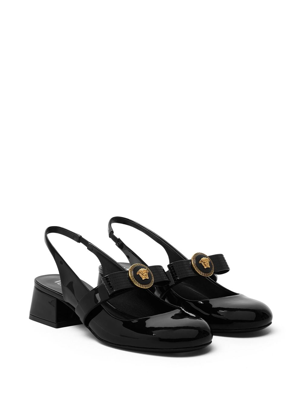 Versace Gianni Ribbon Patent Slingback Pumps 35 Mm Glam Steals