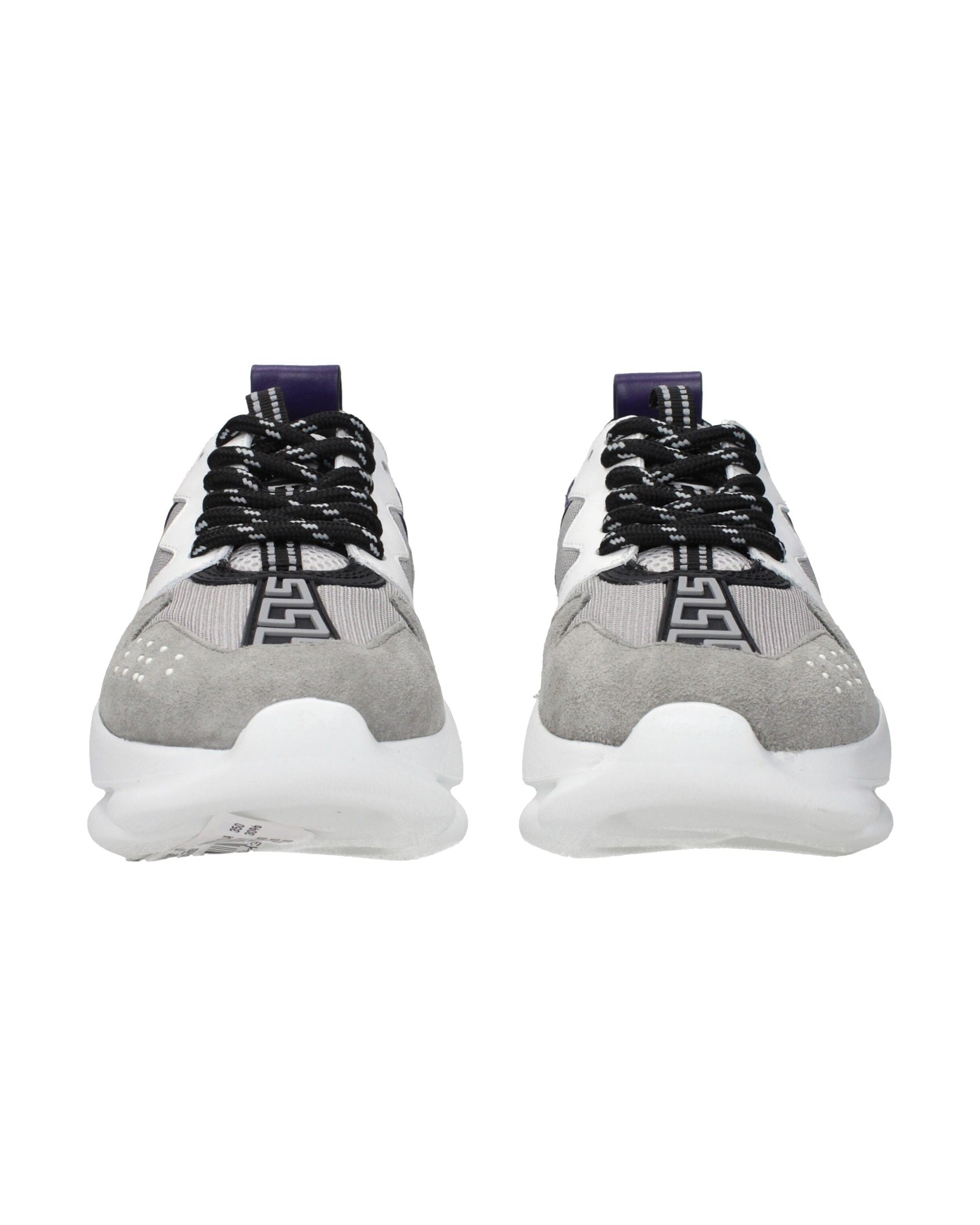 Versace Gray Leather Athletic Sneakers Glam Steals