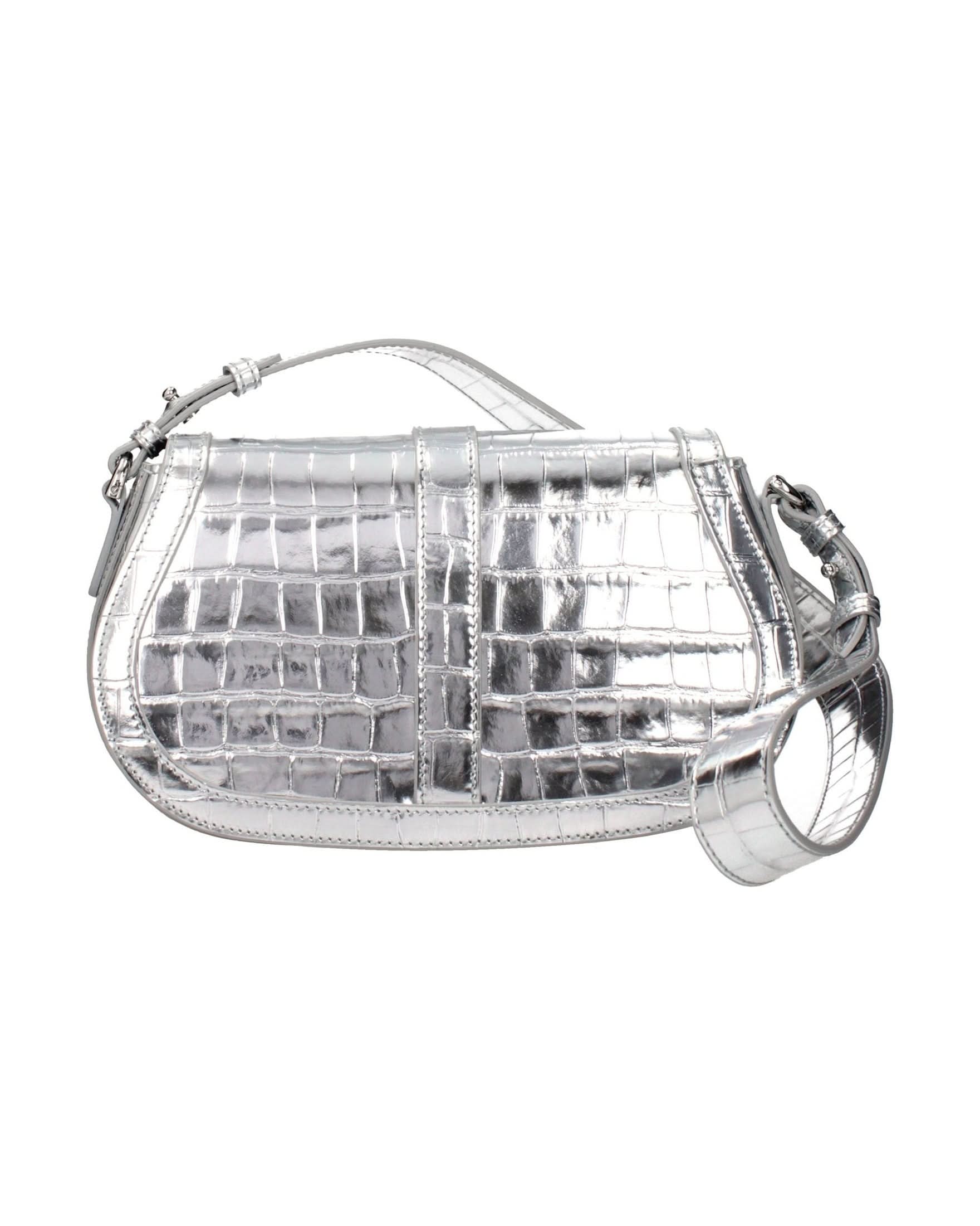 Versace Gray Leather Shoulder Bag Glam Steals
