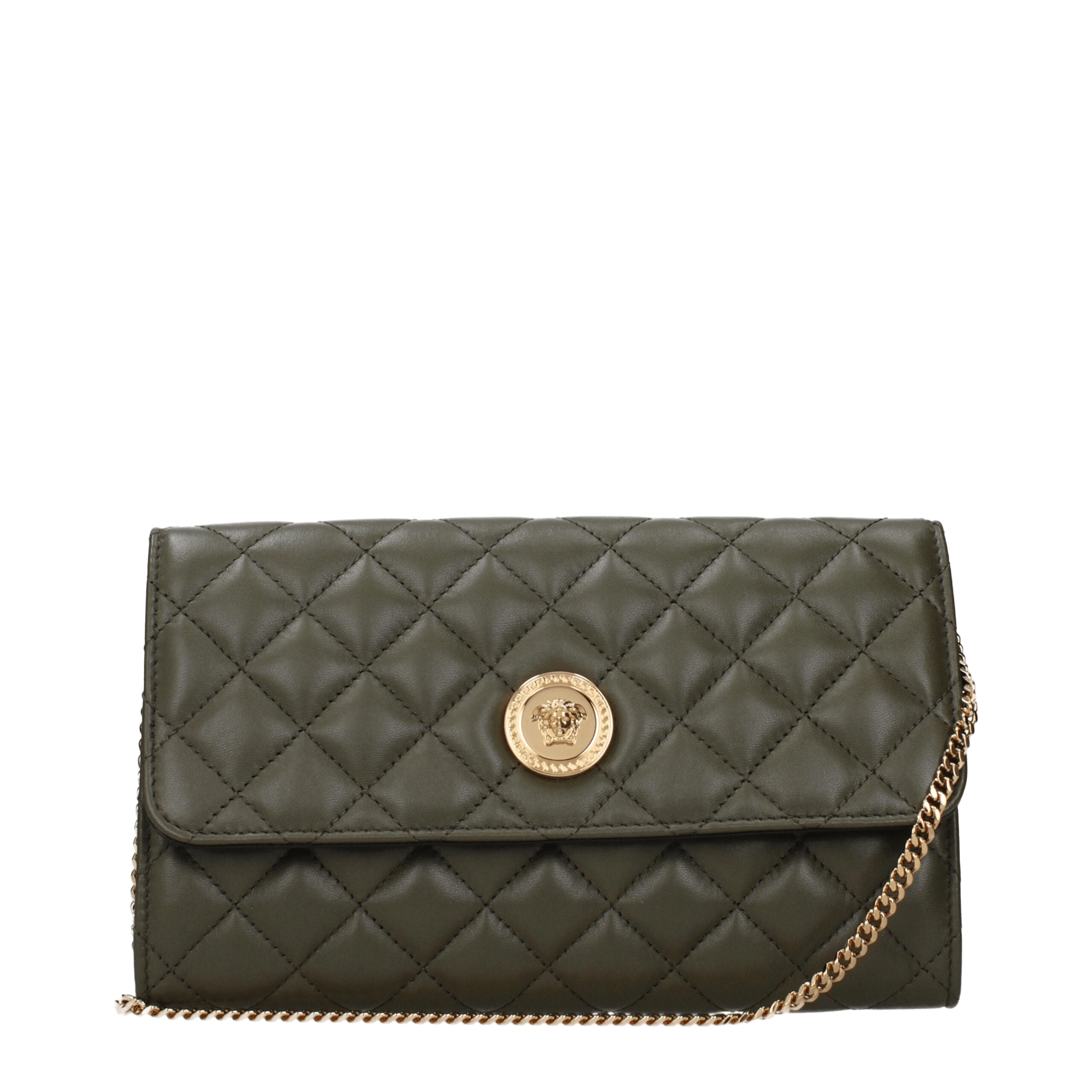 Versace Leather Green Clutch Bags Glam Steals
