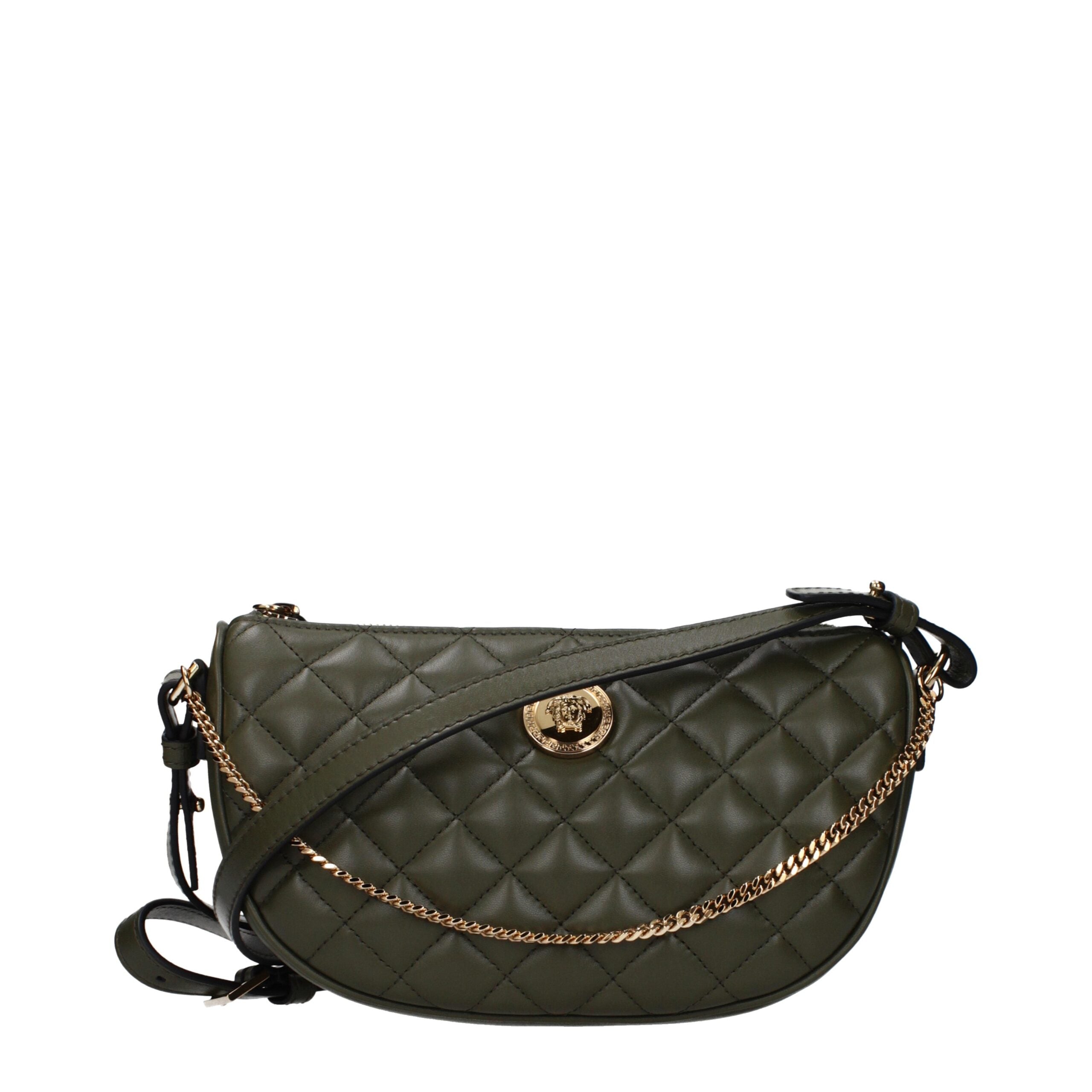 Versace Green Leather Handbag Glam Steals