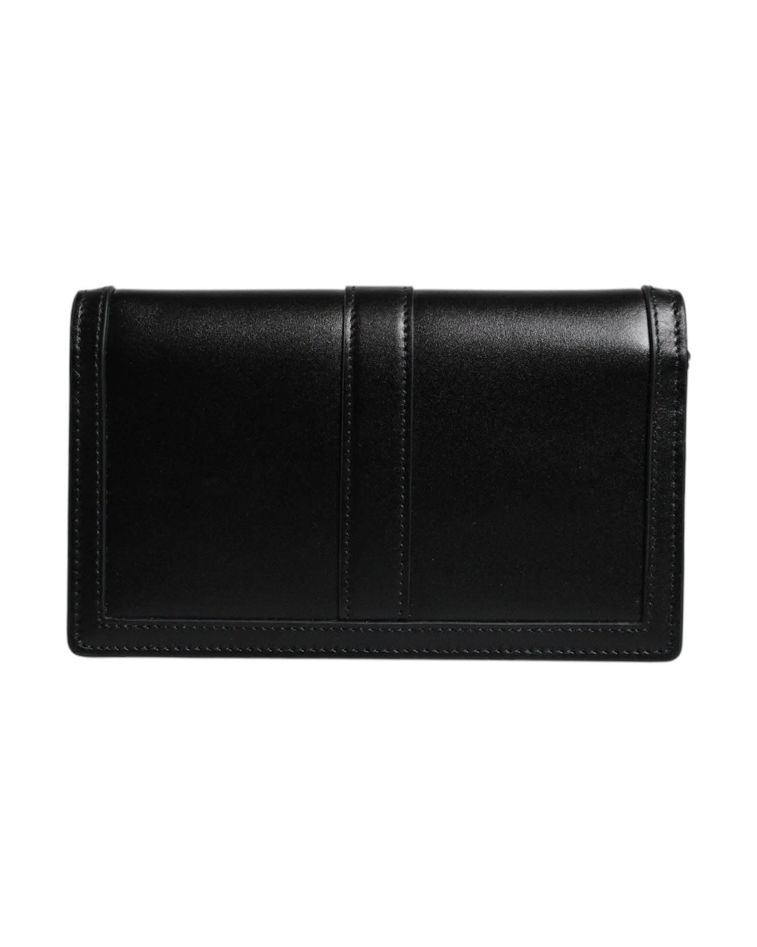Versace Leather Black Calfskin Chain Strap Shoulder Crossbody Bag Cross Body Bags