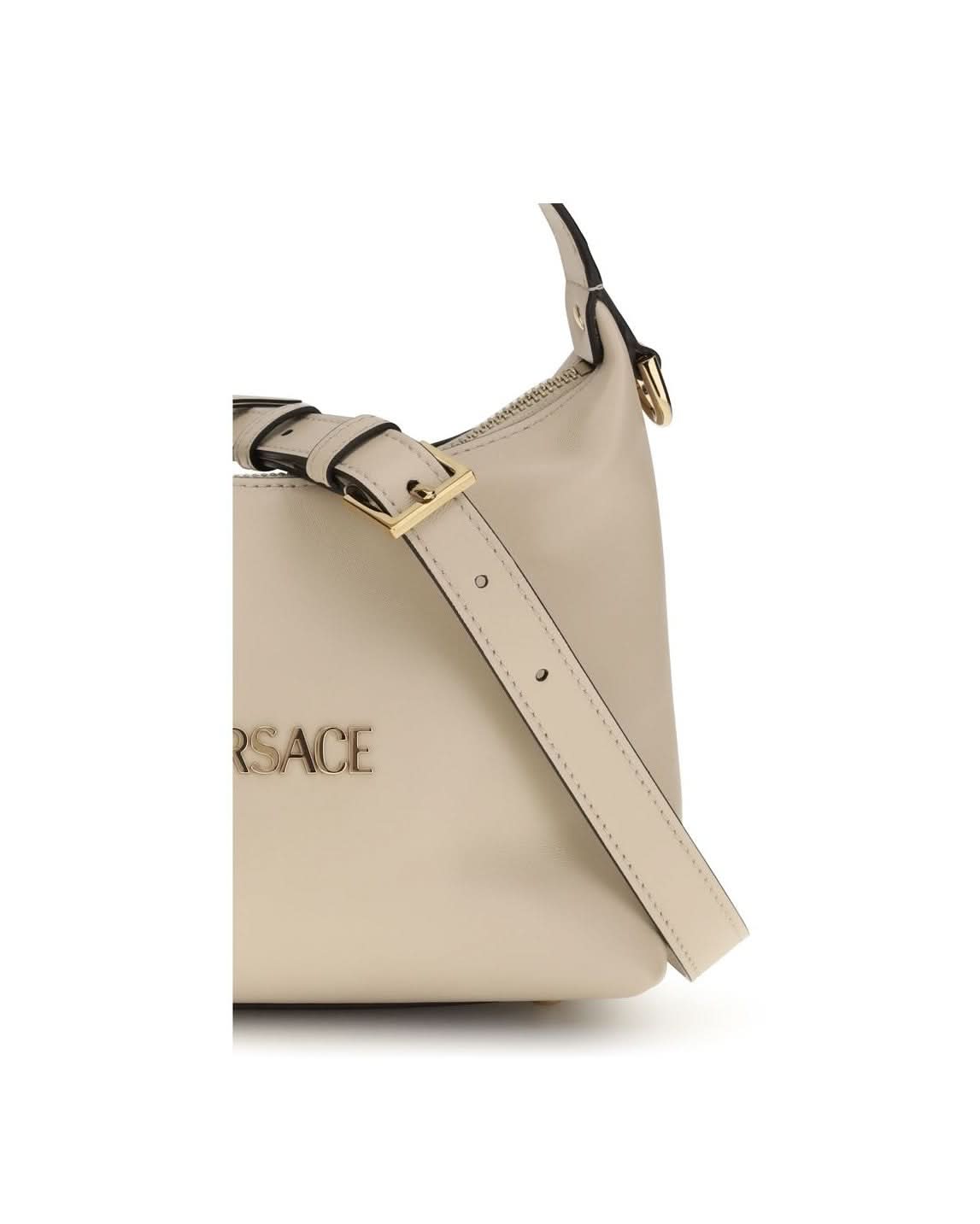 Versace Leather Cream Calf Bos Taurus Shoulder Bag Hobo Bags