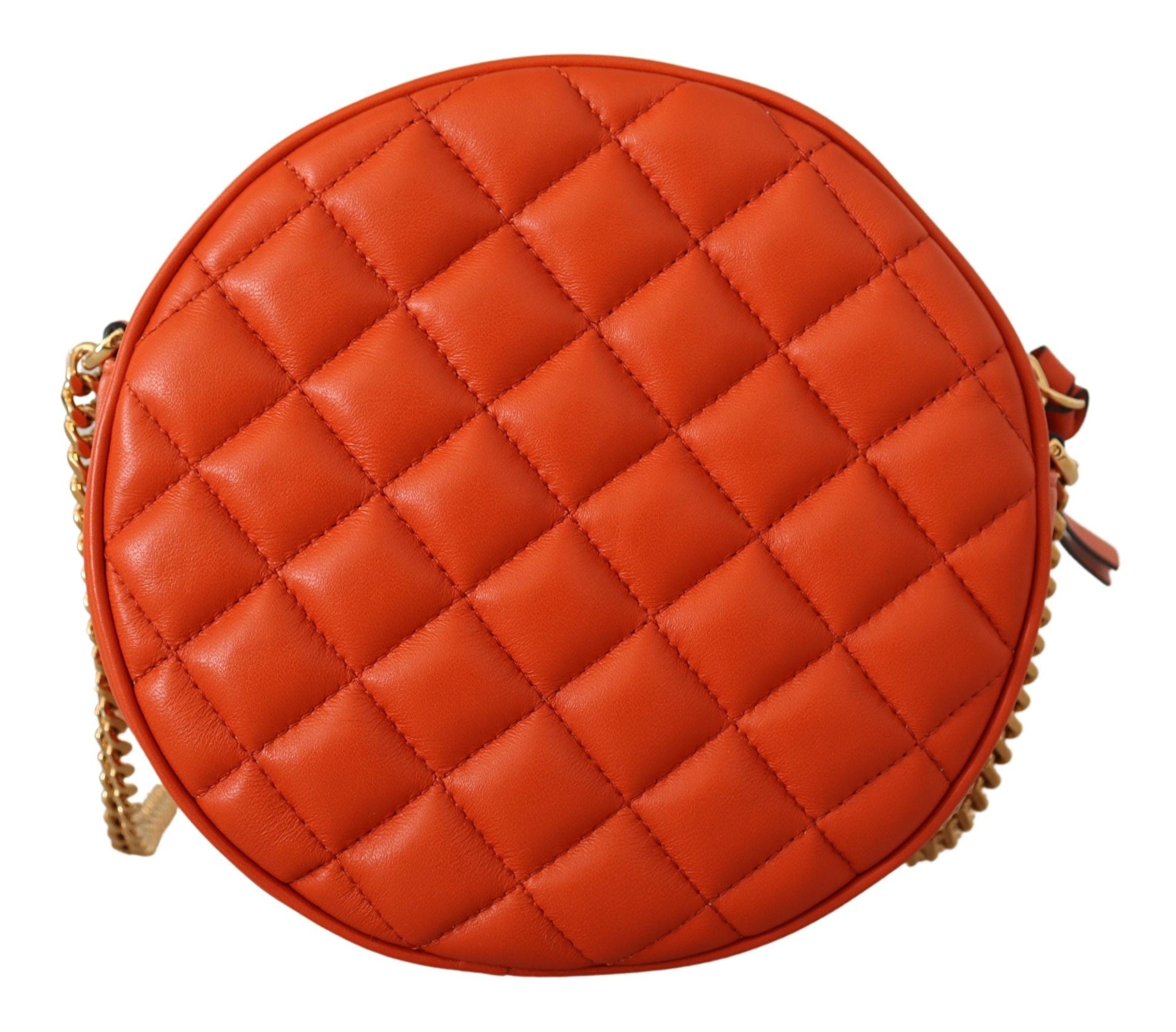 Versace Leather Elegant Round Nappa Crossbody Bag Glam Steals