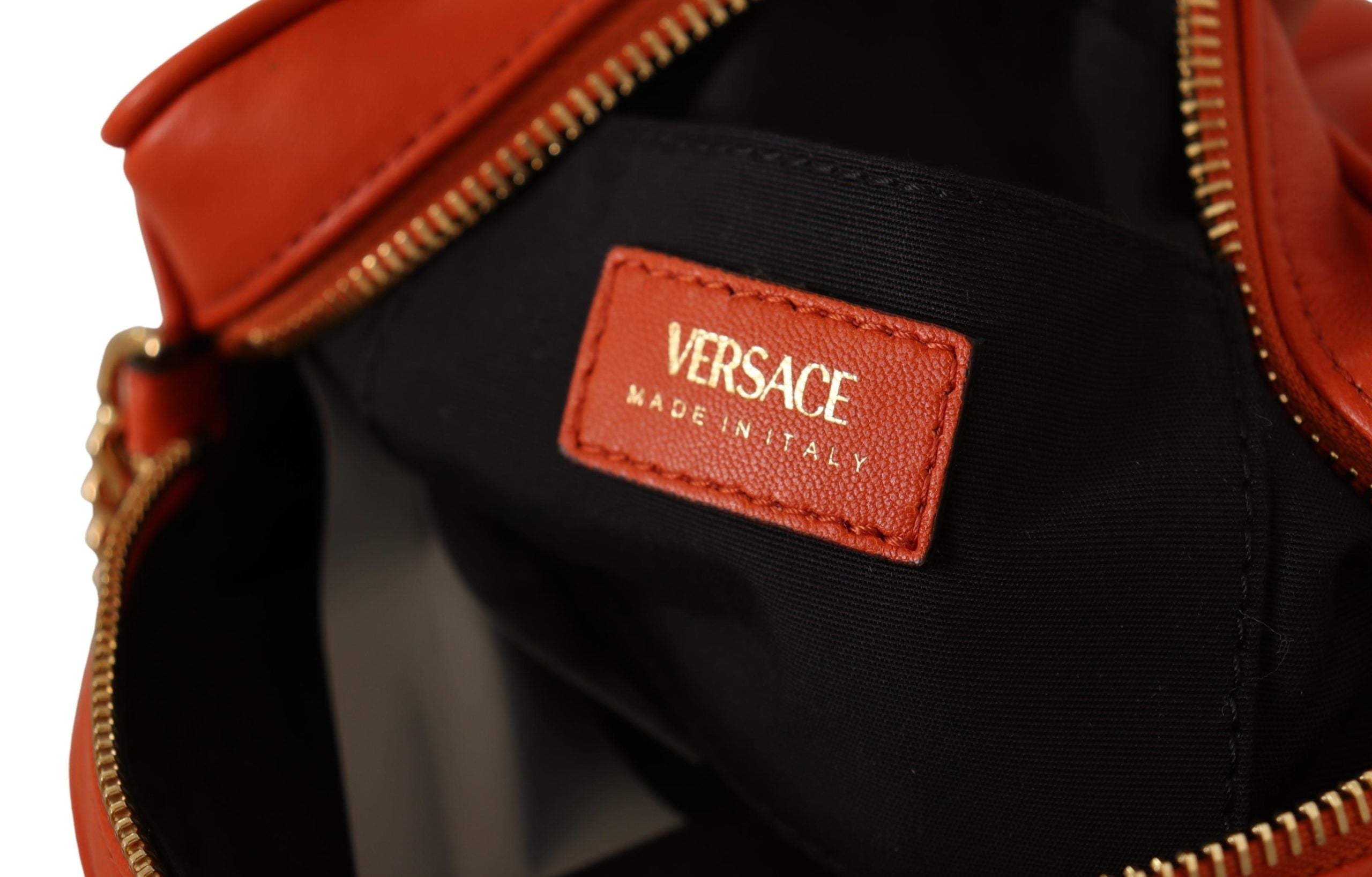 Versace Leather Elegant Round Nappa Crossbody Bag Glam Steals