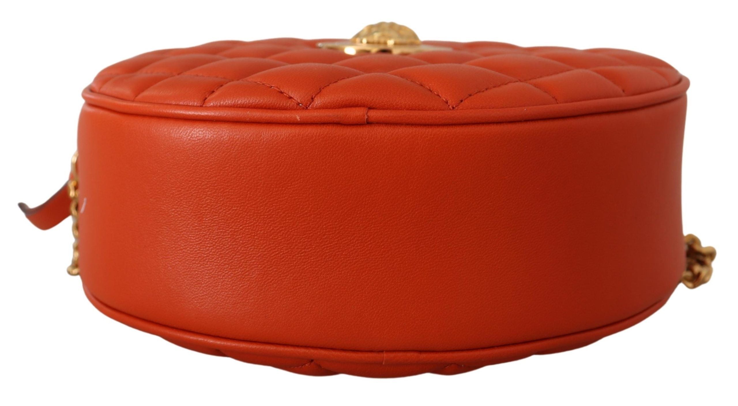 Versace Leather Elegant Round Nappa Crossbody Bag Glam Steals