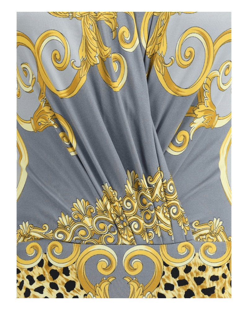 Versace Leopard Draped Bodysuit Glam Steals