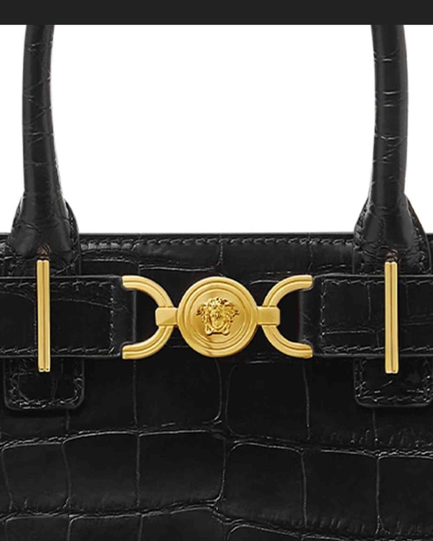 Versace Medusa 95 Croc Effect Tote Bag Glam Steals