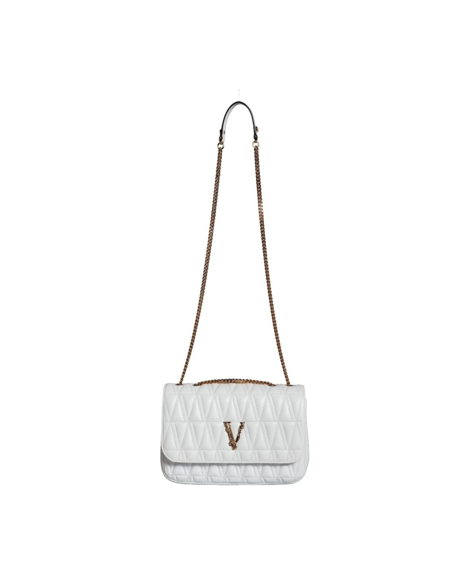 Versace Mini White Nappa Leather Crossbody Shoulder Bag Shoulder Bags