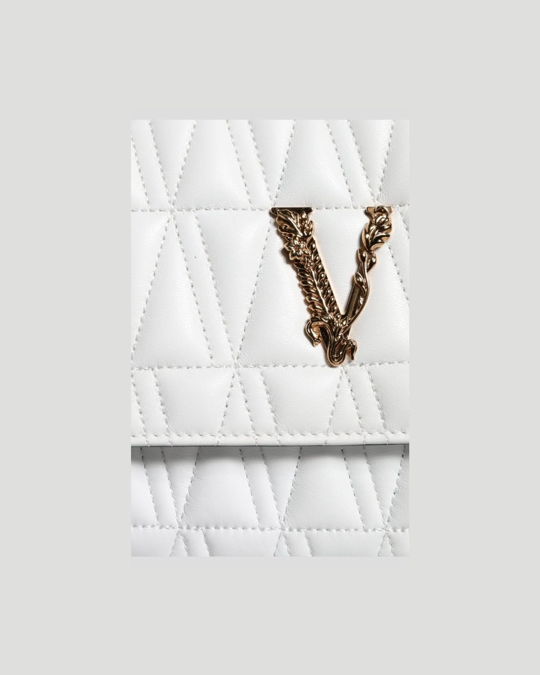 Versace Mini White Nappa Leather Crossbody Shoulder Bag Shoulder Bags