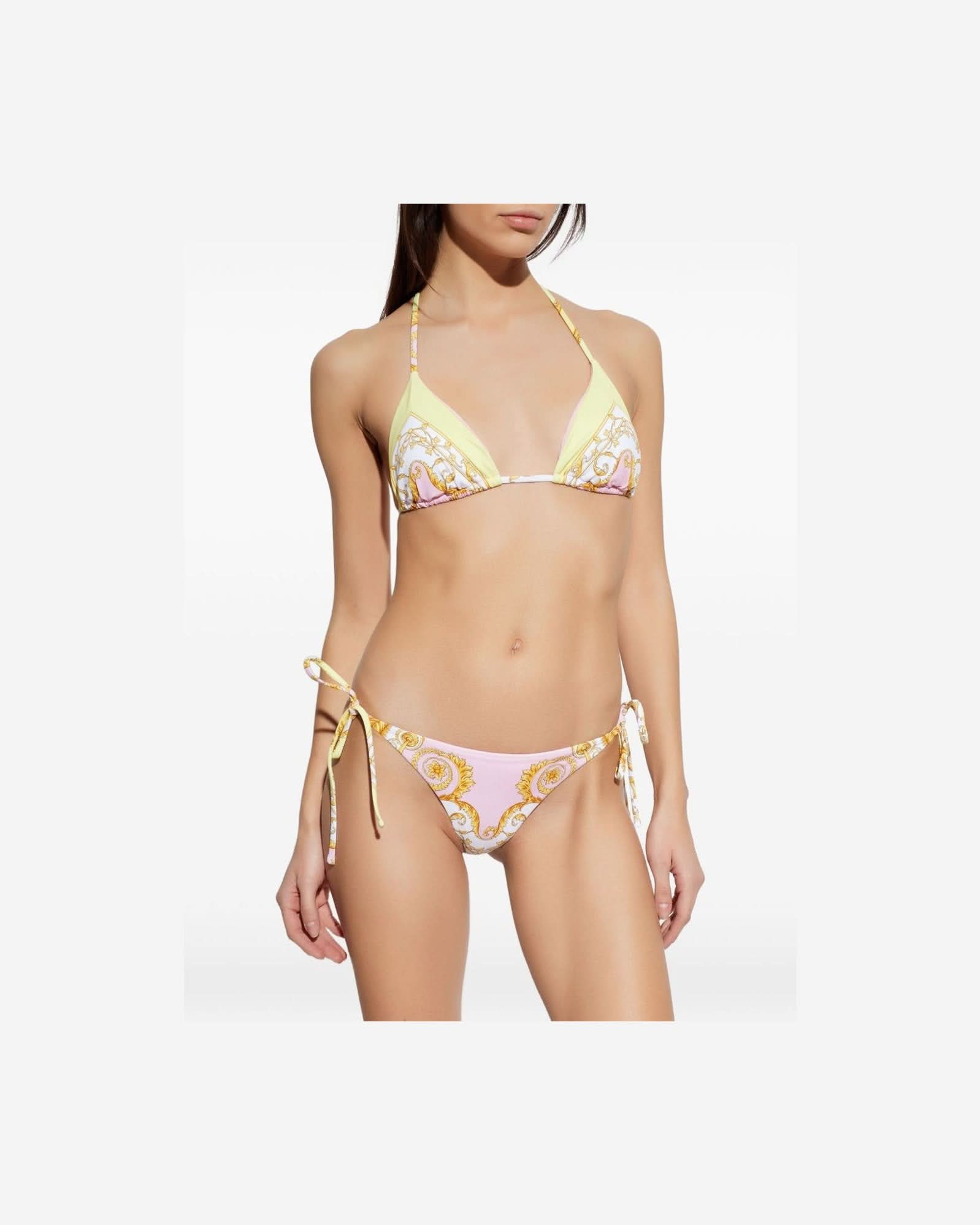 Versace Pink Bikini Bottom Beachwear & underwear