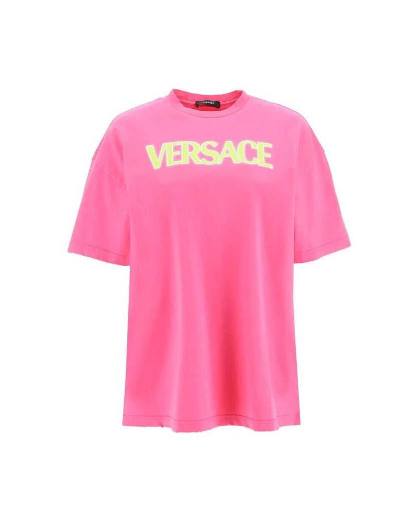 Versace Pink Cotton T-shirt Glam Steals