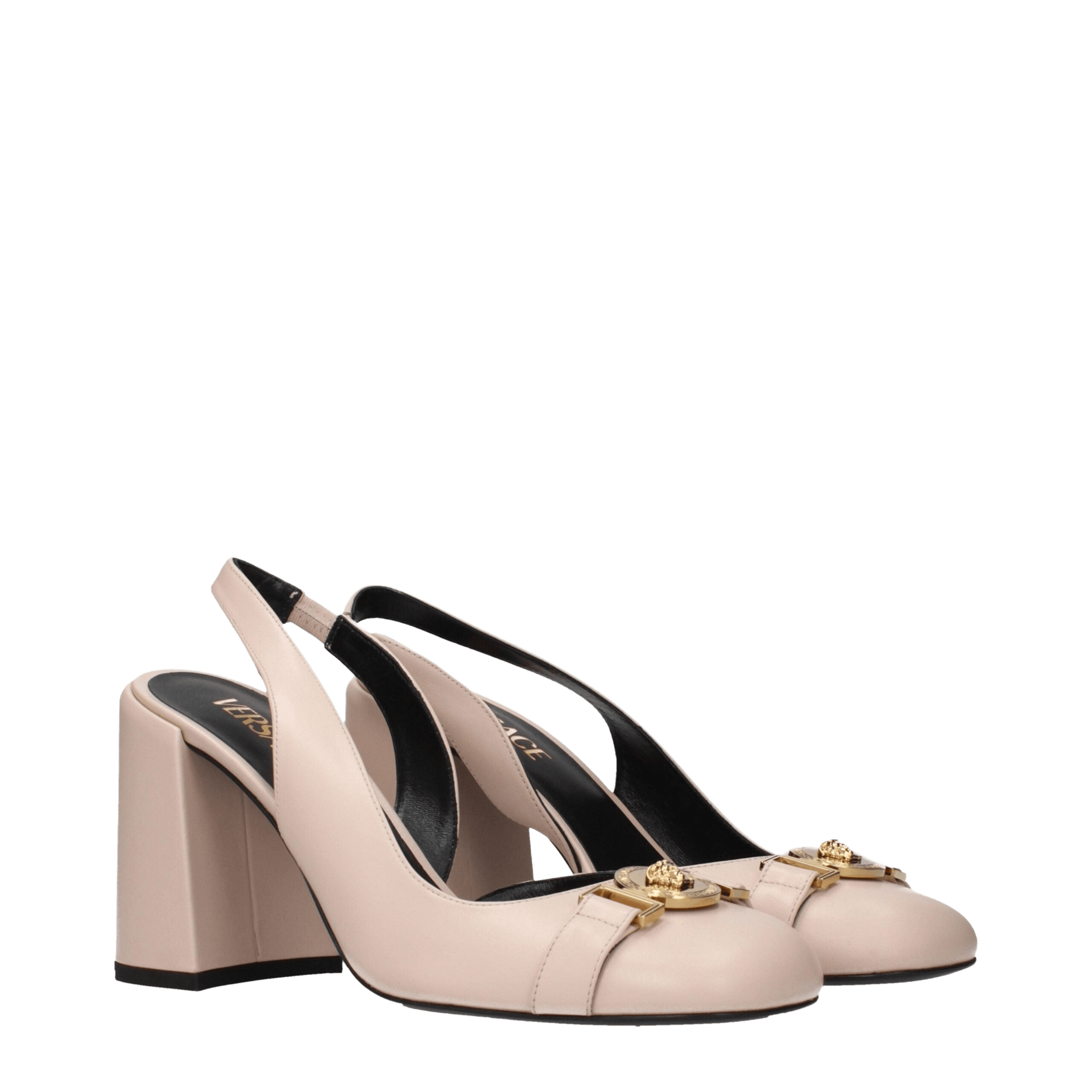 Versace Pink Leather High Heel Pumps Glam Steals