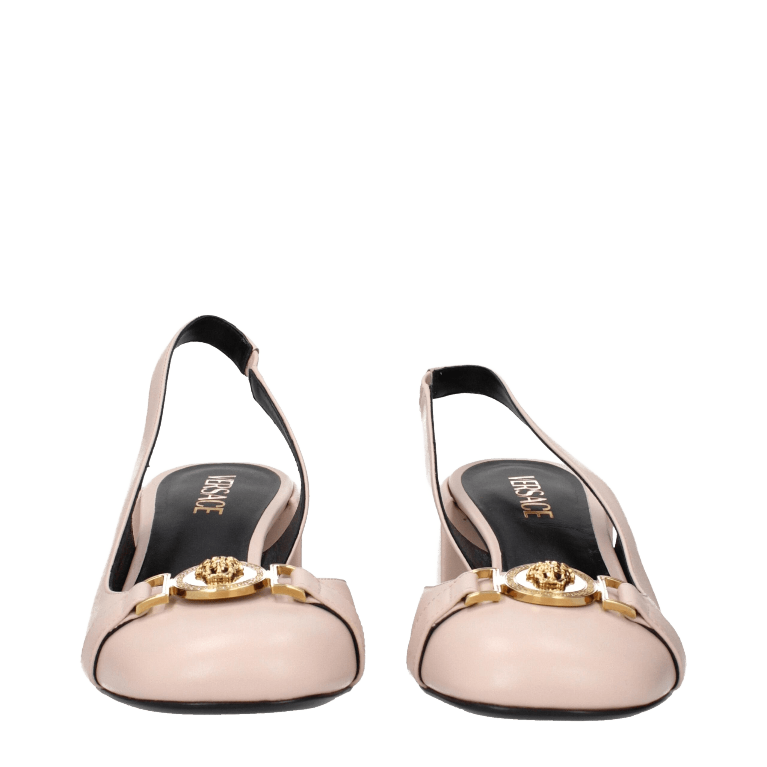 Versace Pink Leather Mid Heel Pumps Glam Steals