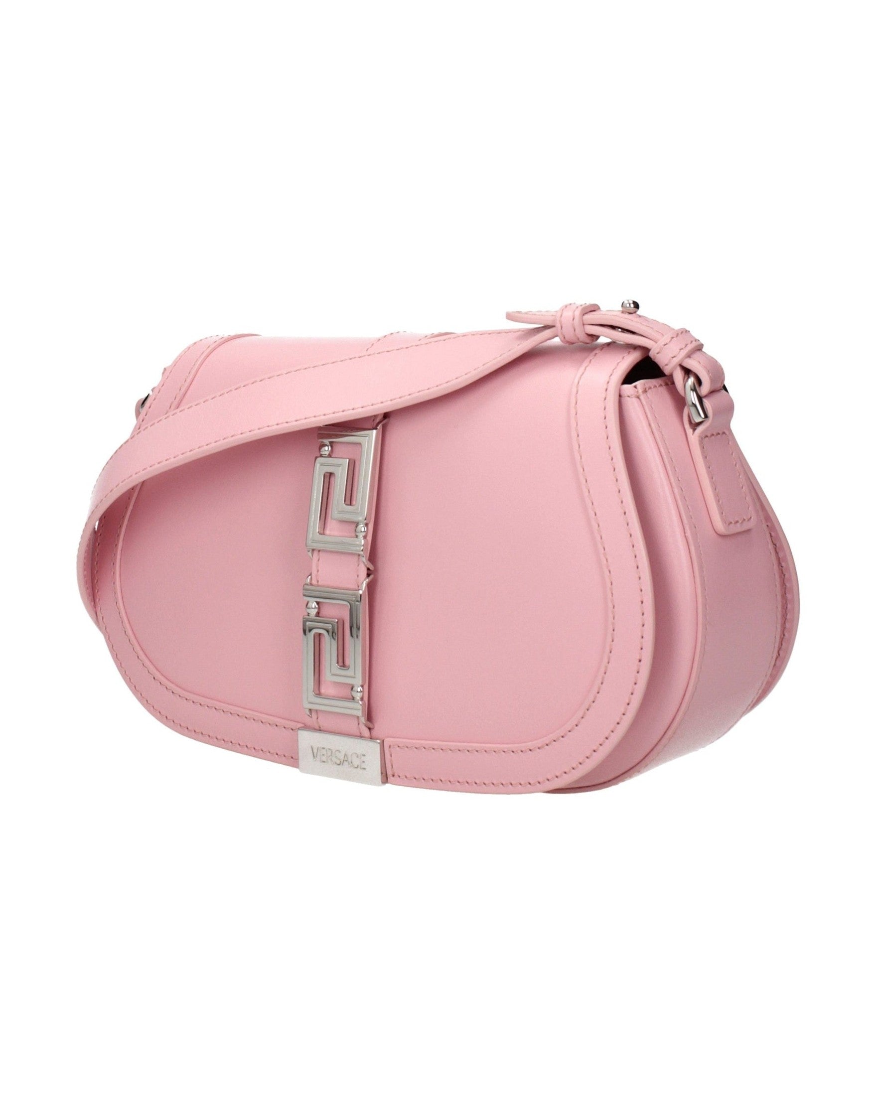 Versace Pink Leather Shoulder Bag Glam Steals