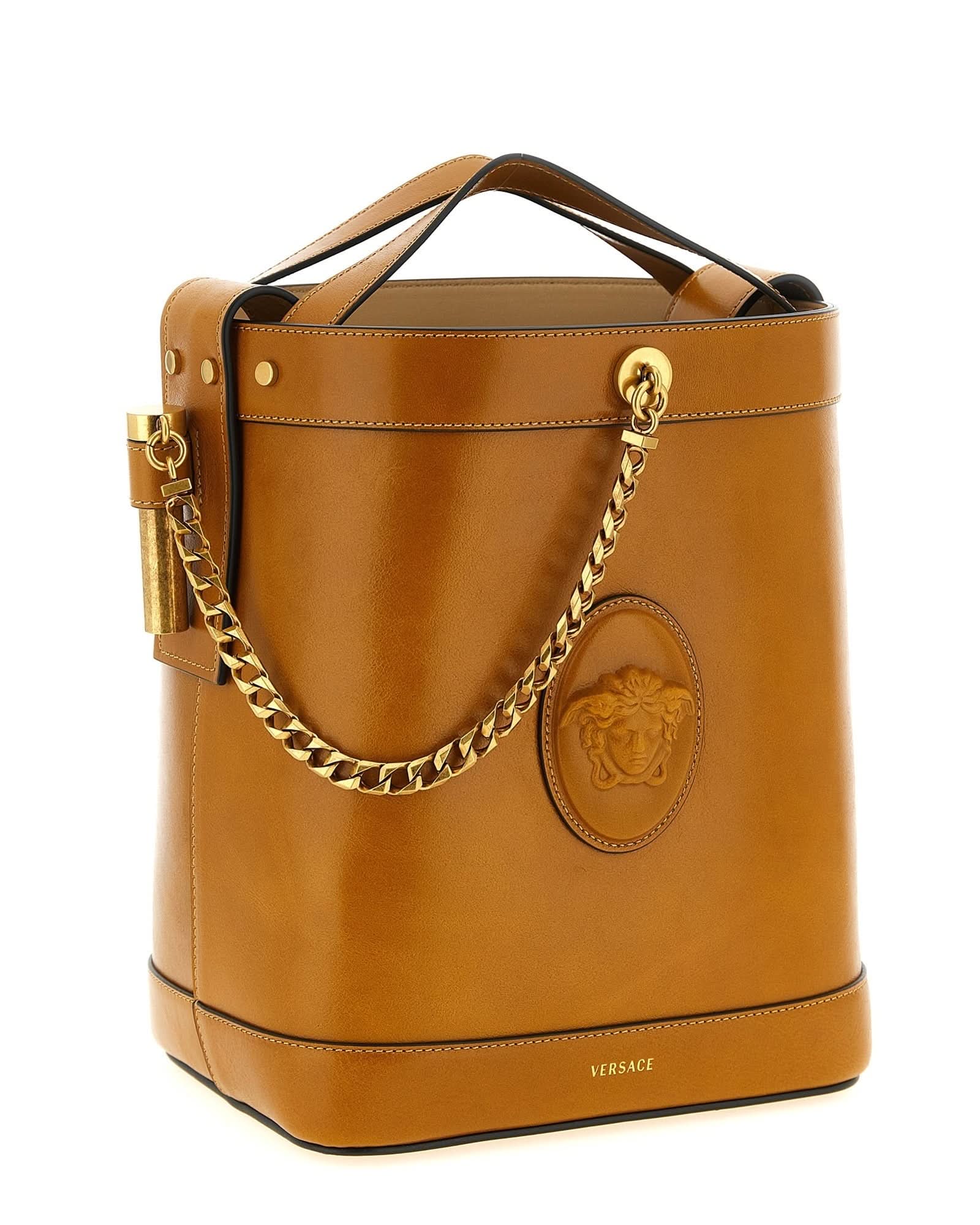 Versace Pivot Small Bucket Bag Glam Steals