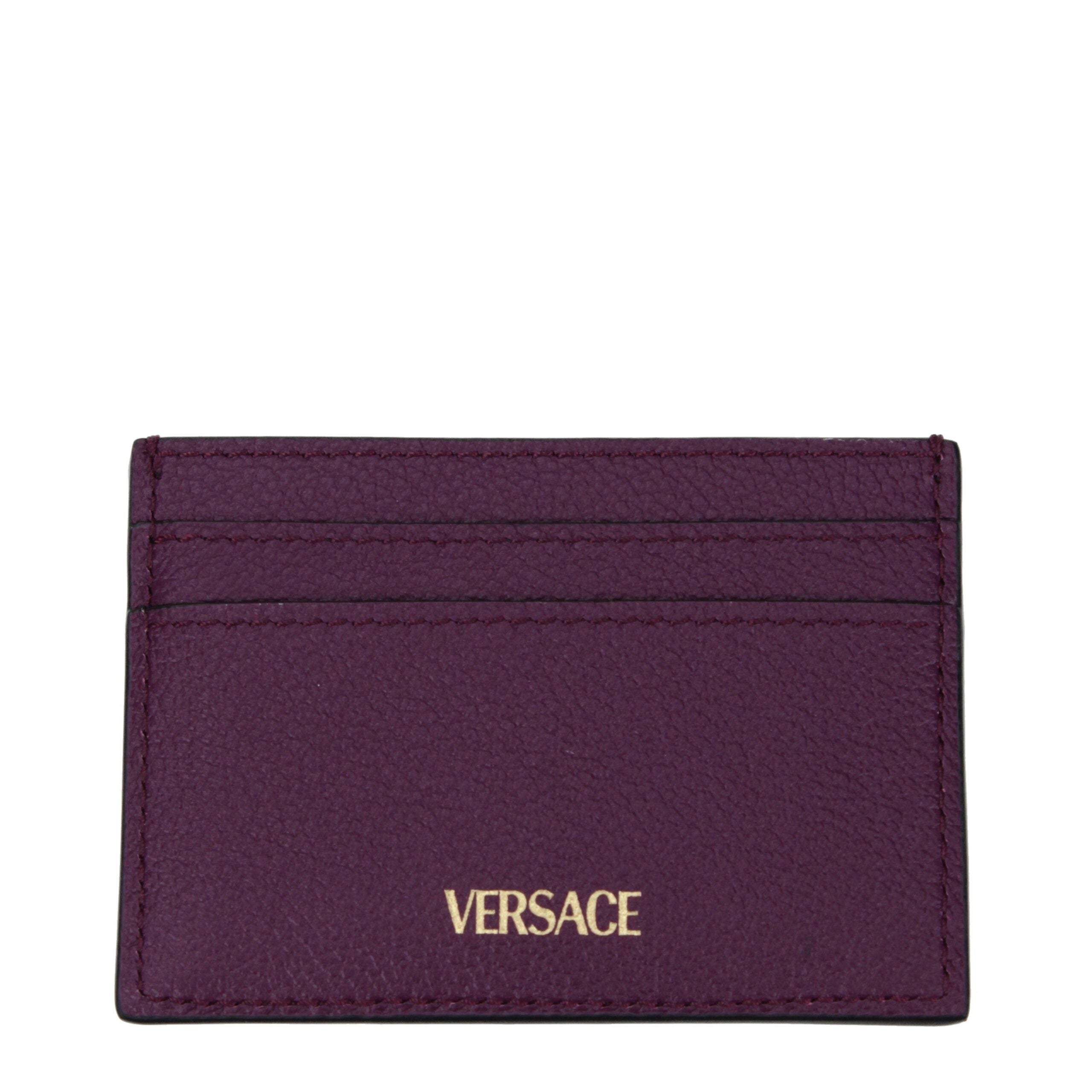 Versace Purple Leather Cardholder Glam Steals
