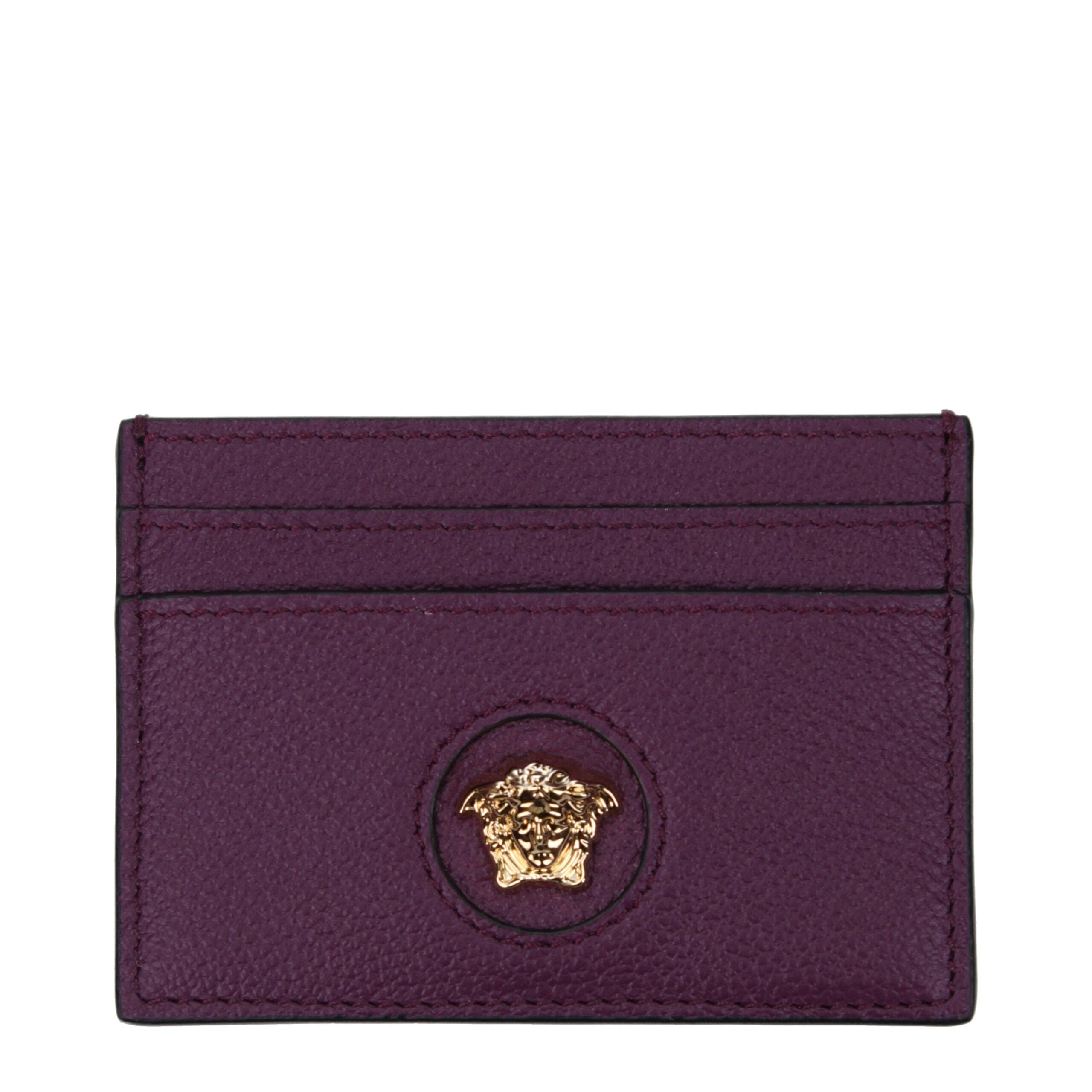 Versace Purple Leather Cardholder Glam Steals
