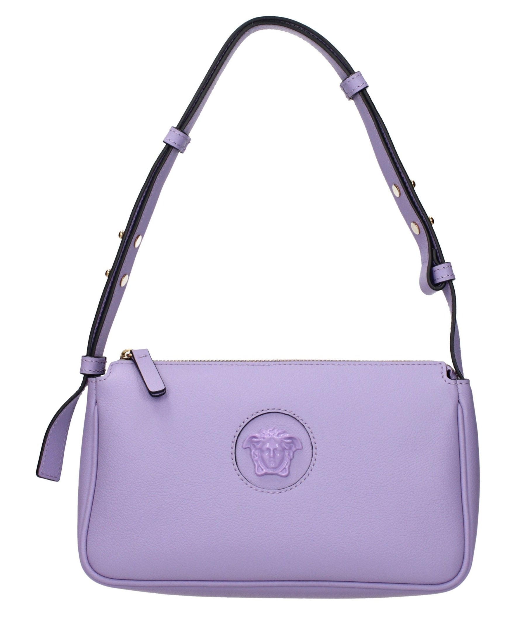 Versace Purple Leather Shoulder Bag Glam Steals