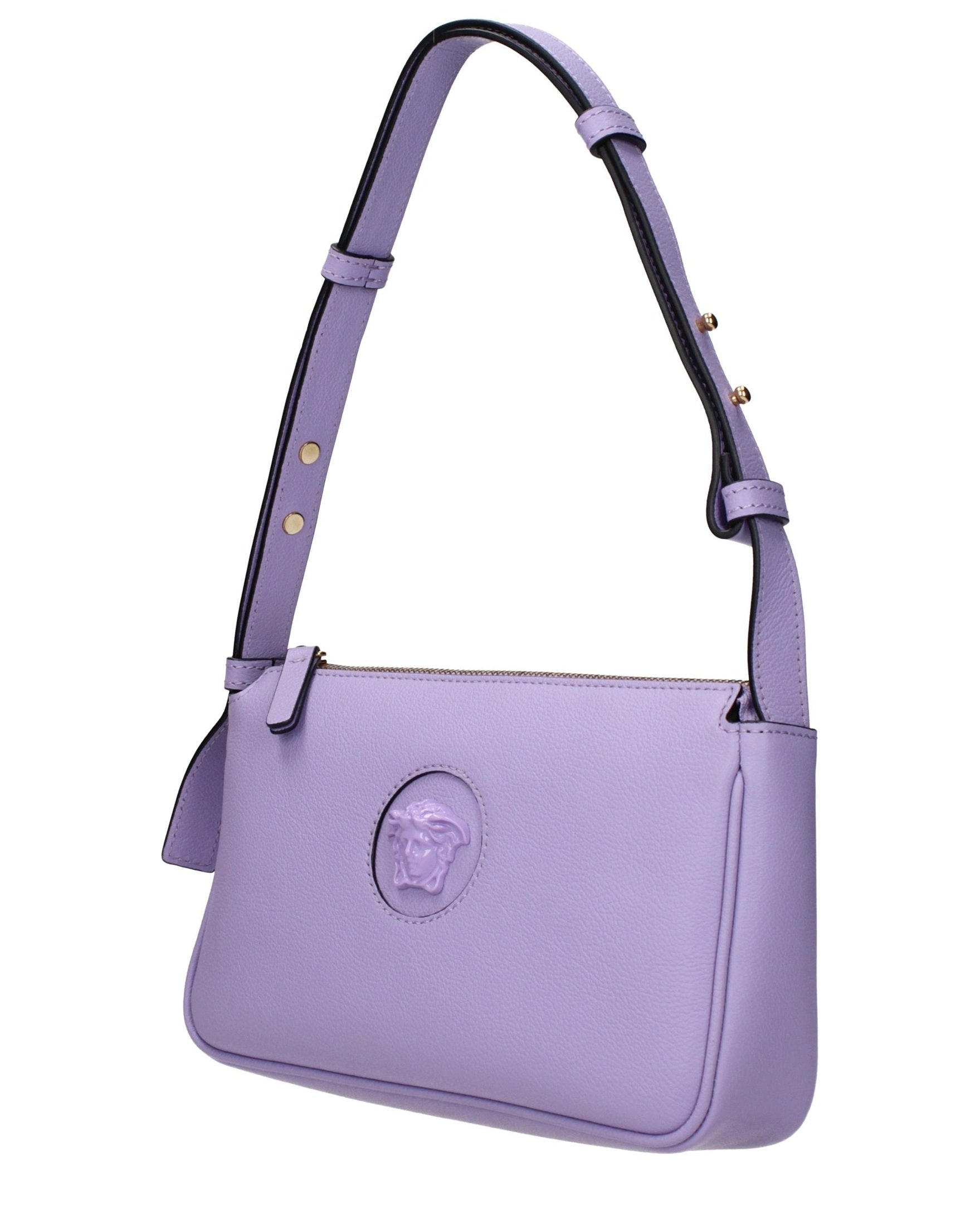 Versace Purple Leather Shoulder Bag Glam Steals