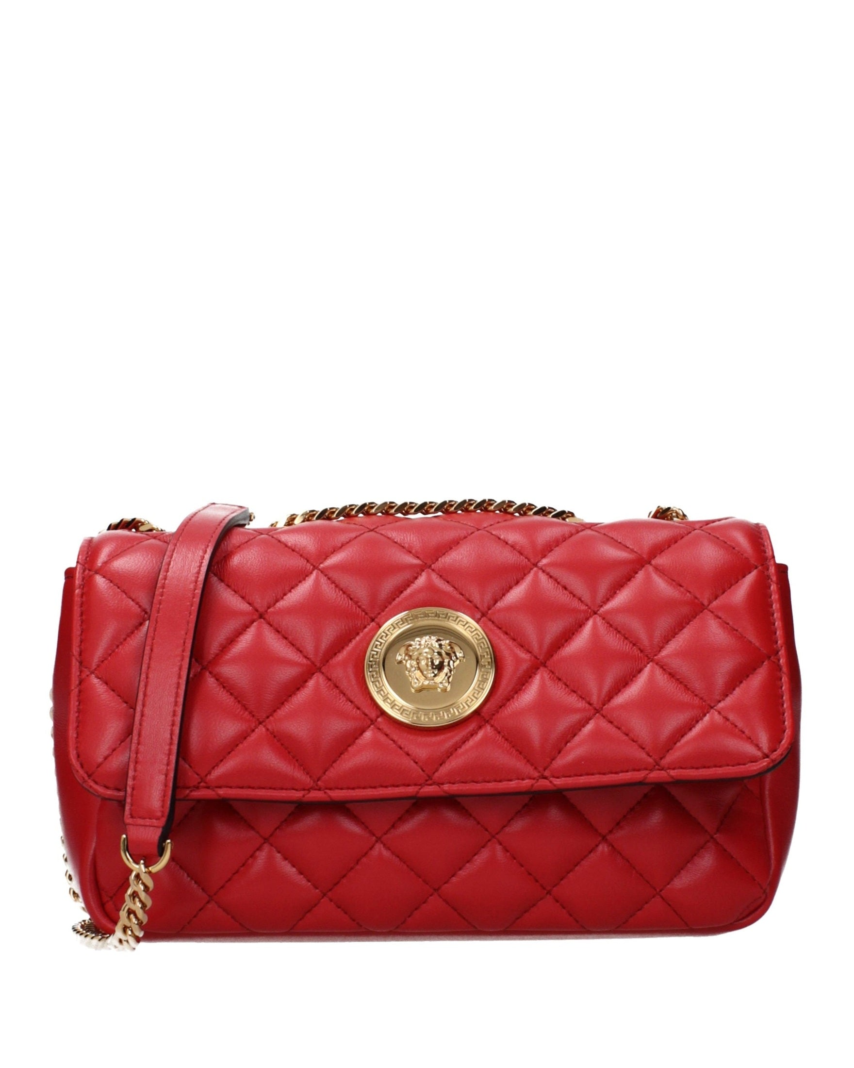 Versace Red Leather Shoulder Bag