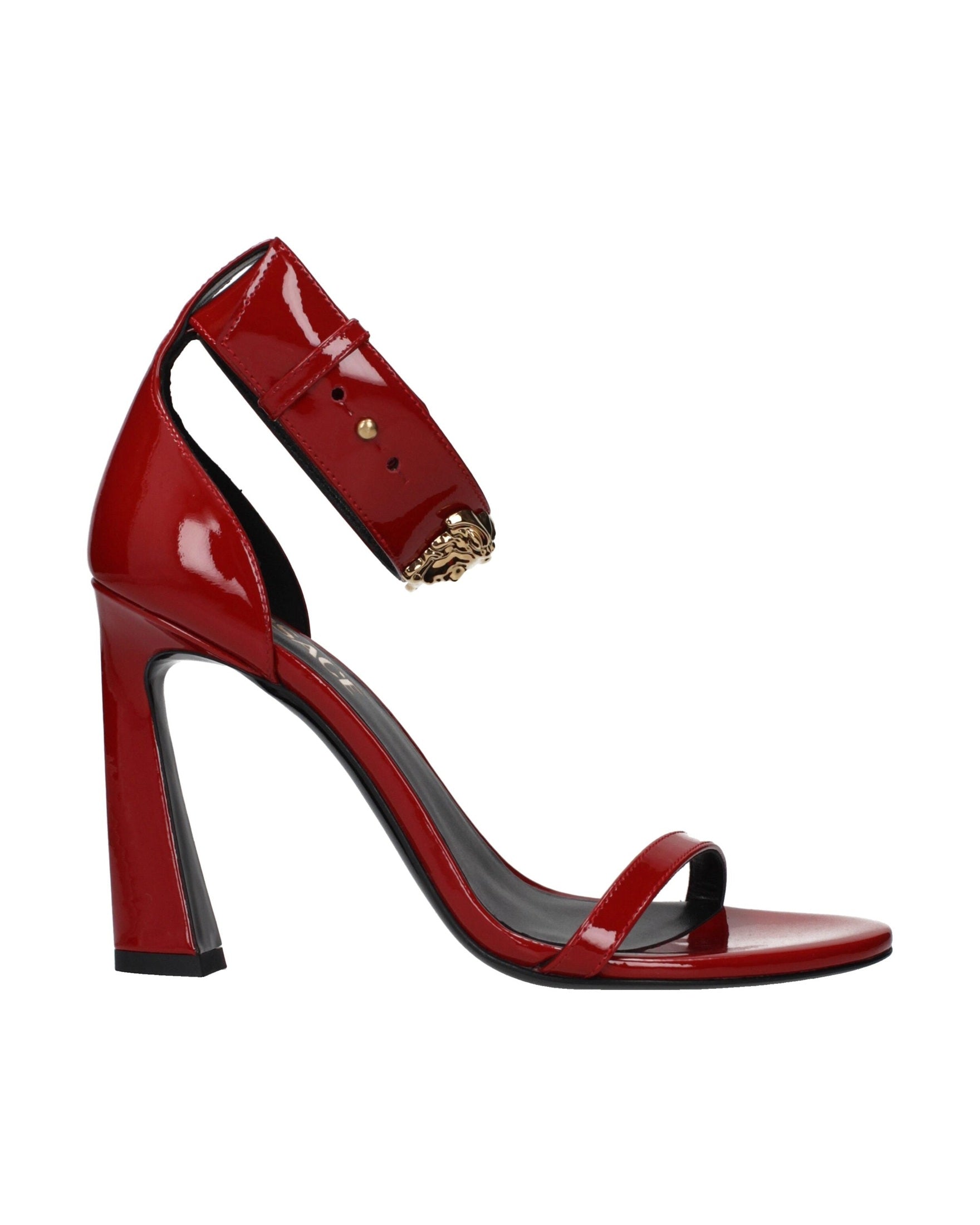 Versace Red Leather Stiletto Heel Sandals Glam Steals