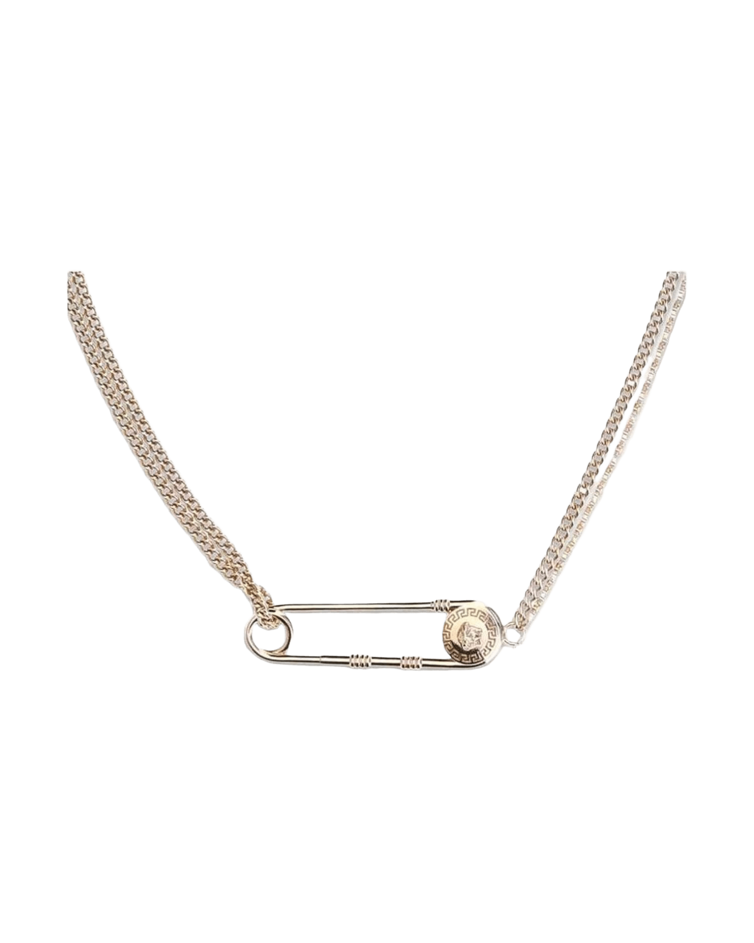 Versace Safety Pin Necklace Glam Steals