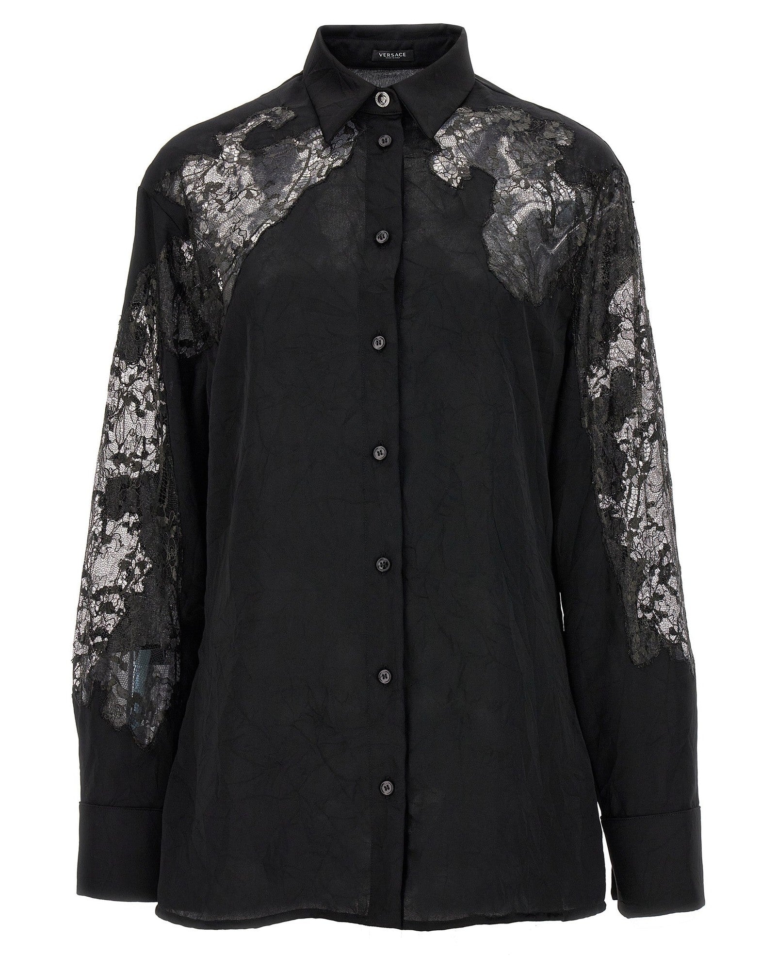 Versace Satin Lace Shirt Glam Steals