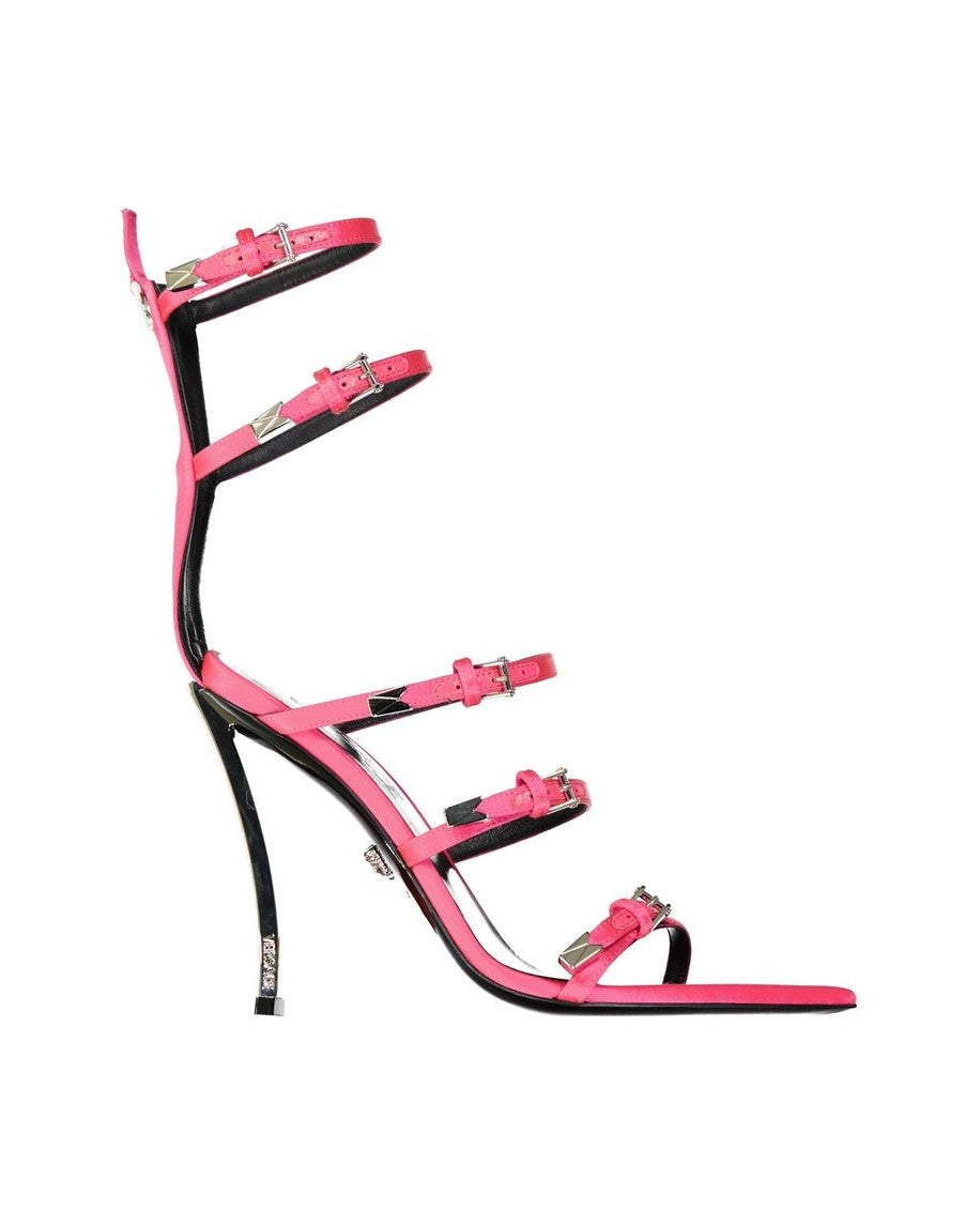 Versace Silk Stiletto Heel Sandals Glam Steals