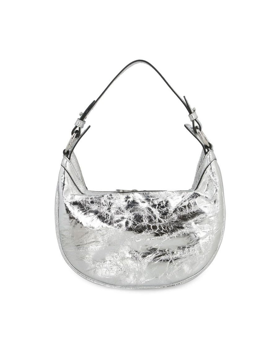 Versace Silver Leather Lamb Shoulder Bag Glam Steals