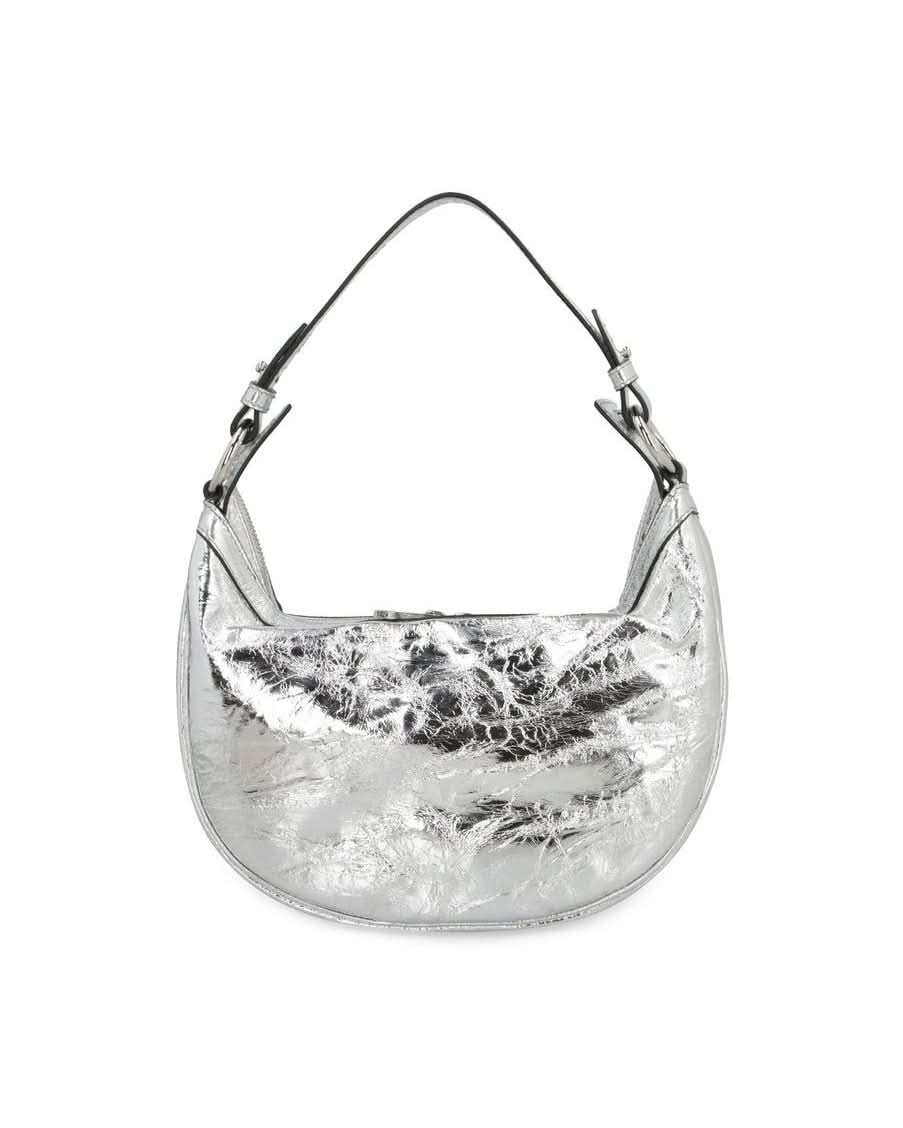 Versace Silver Leather Lamb Shoulder Bag