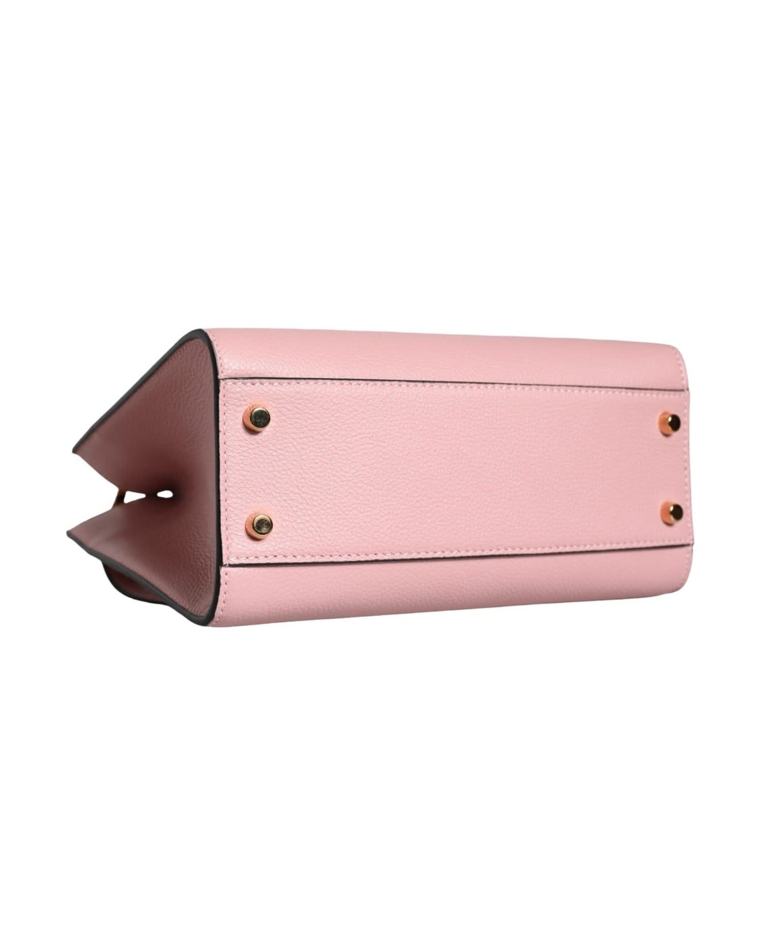Versace Small Pink Top Handle Grainy Calf Leather Crossbody Bag Cross Body Bags