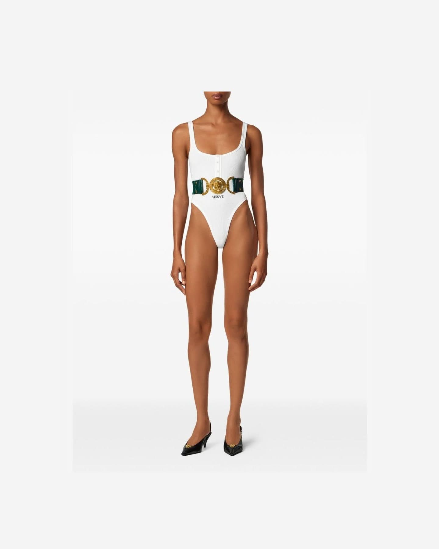 Versace White Bodysuit Topwear