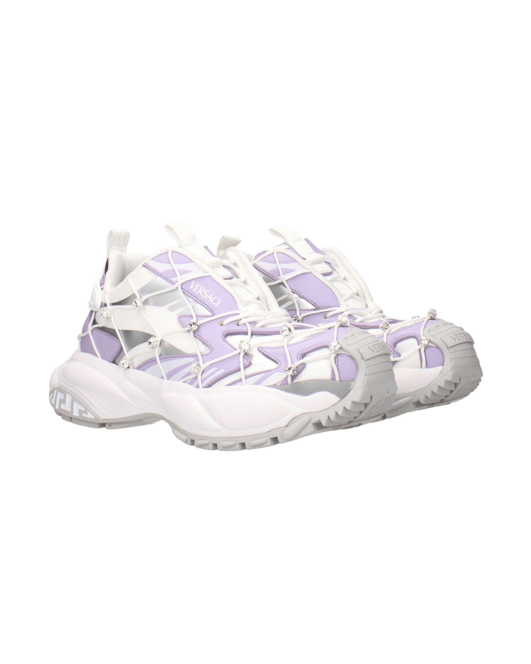 Versace Fabric White Chunky Sneakers Glam Steals