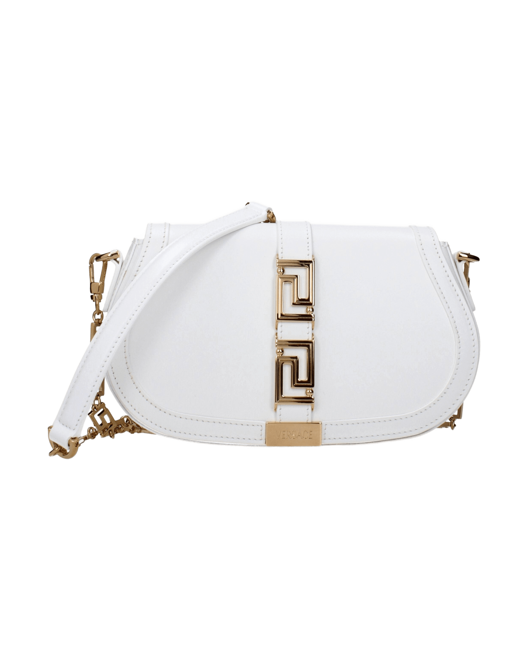 Versace White Leather Crossbody Bag Cross Body Bags