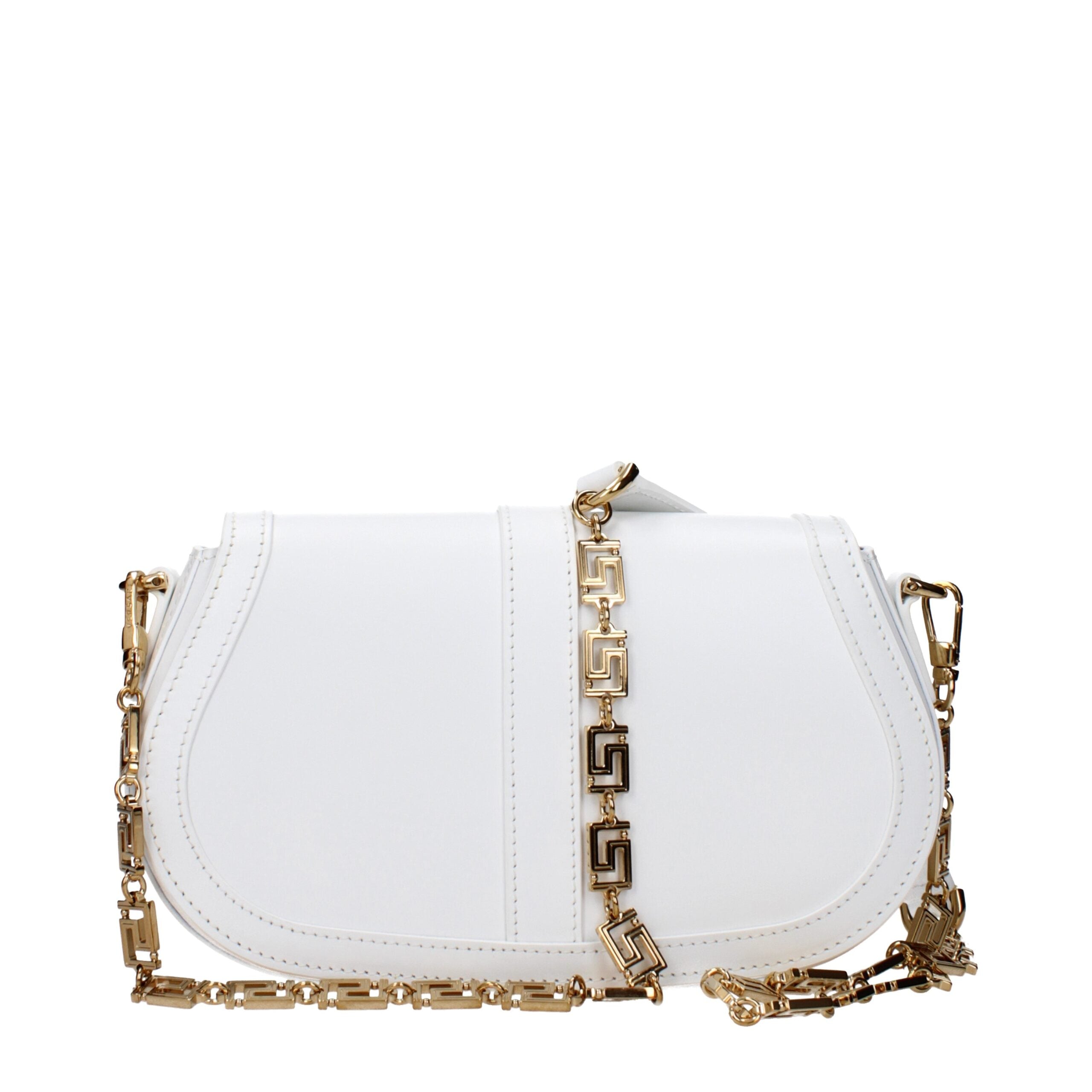 Versace White Leather Crossbody Bag Glam Steals