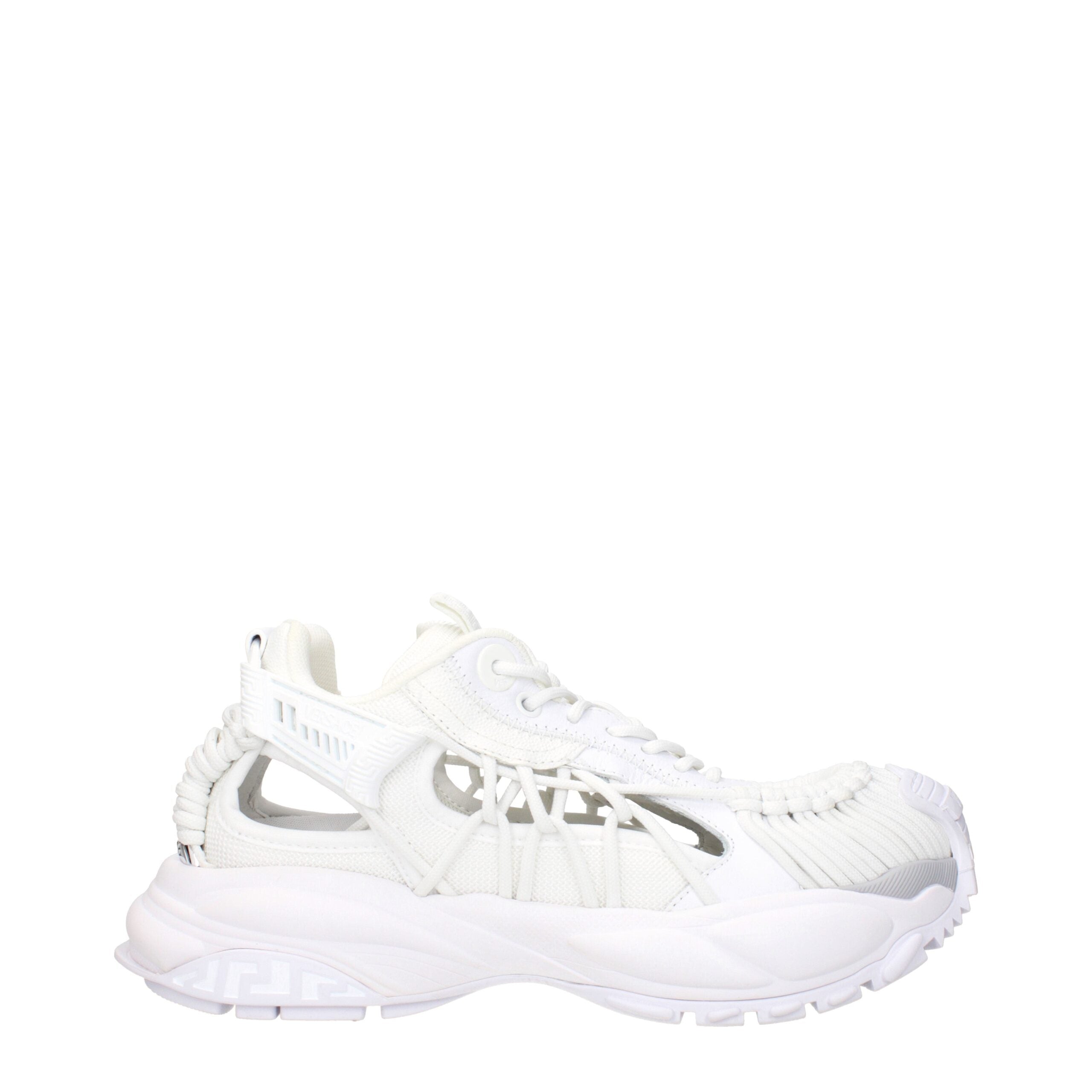 Versace White Leather Low Top Glam Steals