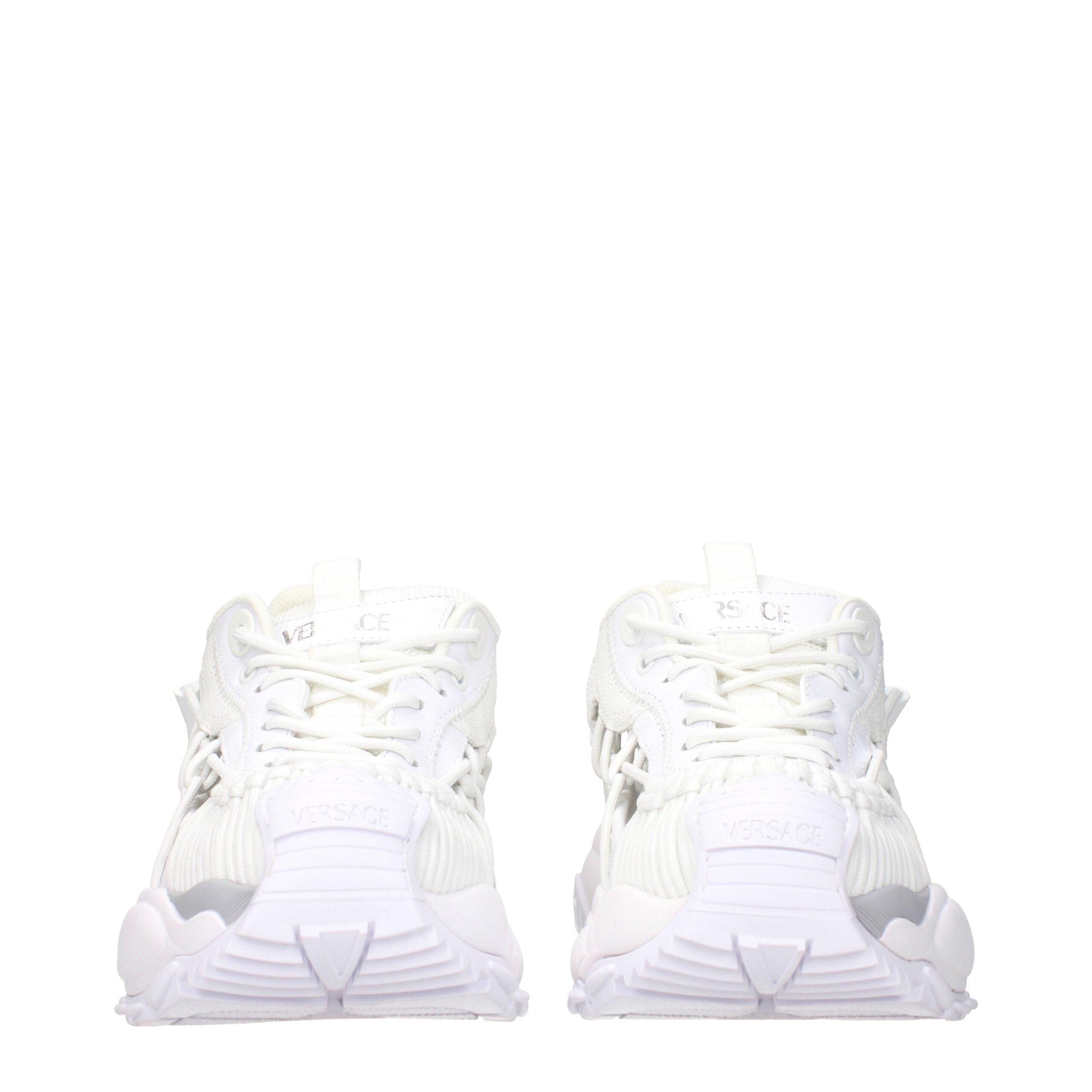 Versace White Leather Low Top Glam Steals