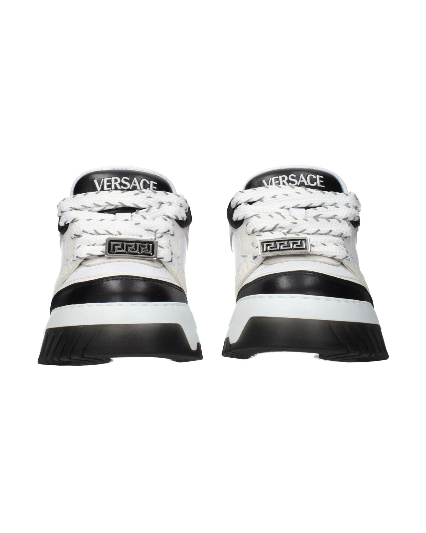 Versace White Leather Low Top Sneakers Glam Steals