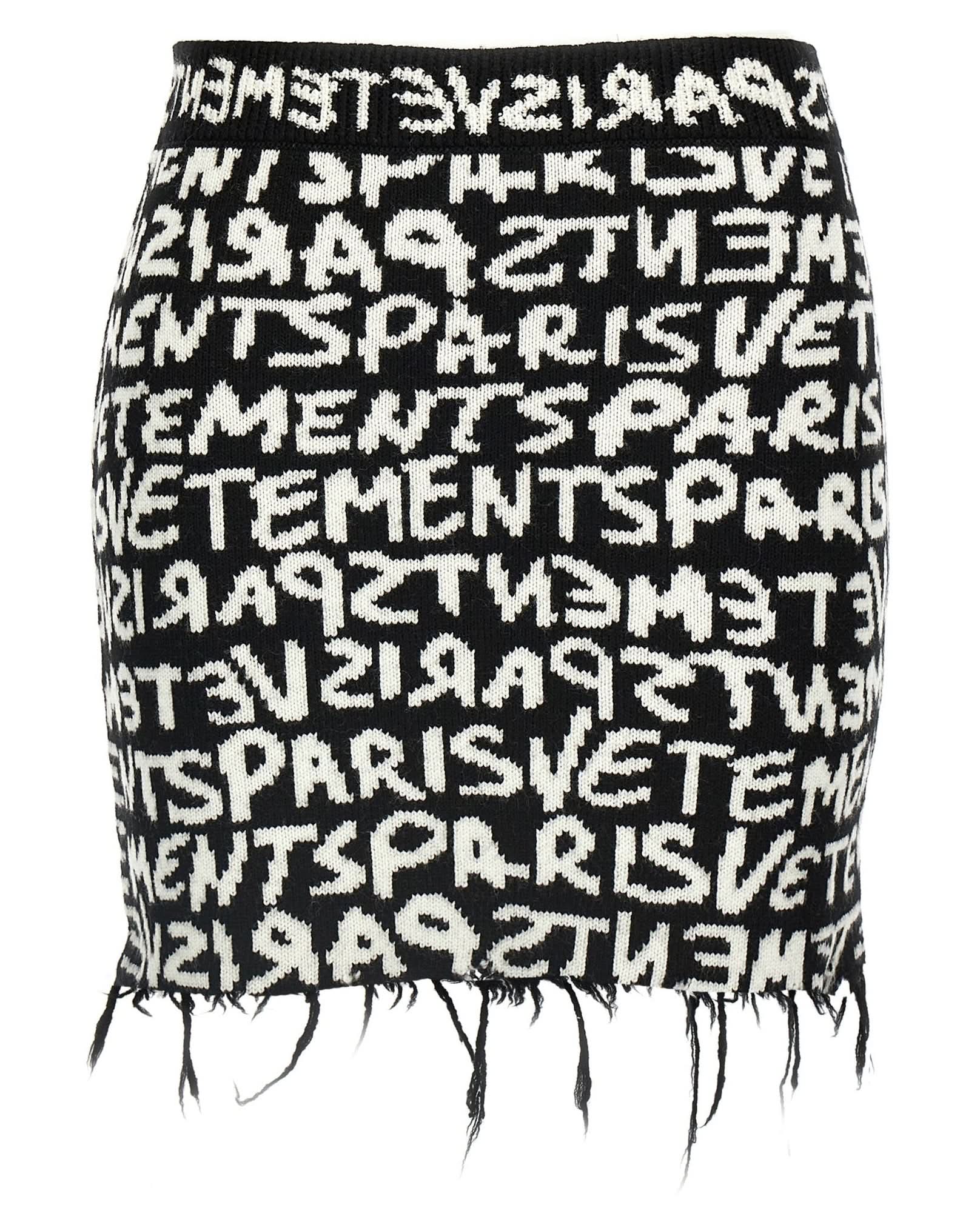 Vetements Paris Monogram Mini Skirt Glam Steals