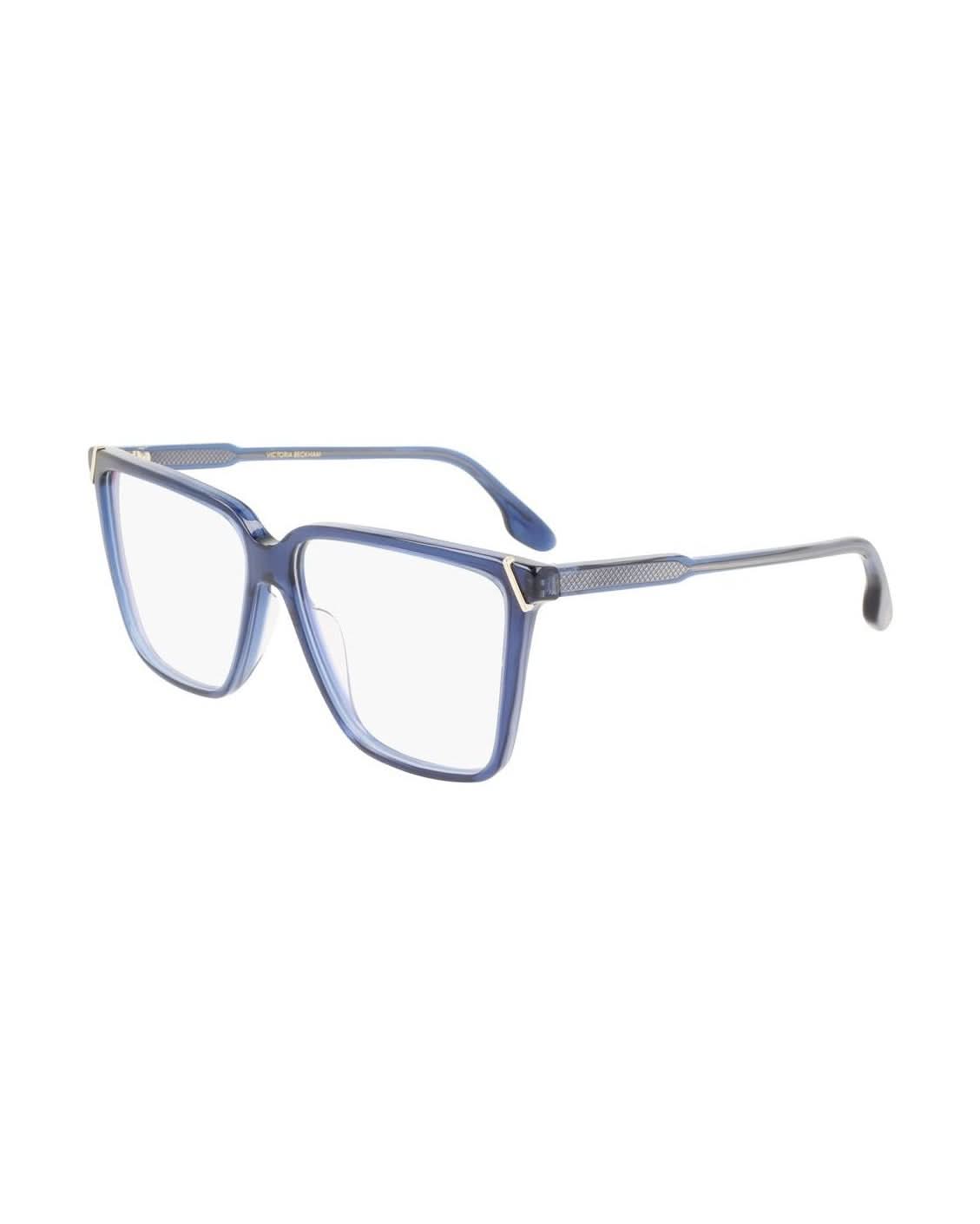 Victoria Beckham Blue Acetate Optical Frame Eyeglasses