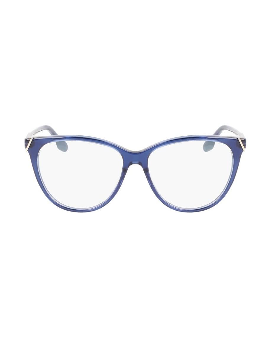 Victoria Beckham Blue Acetate Optical Frame Eyeglasses
