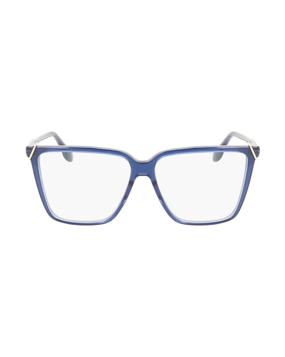 Victoria Beckham Blue Acetate Optical Frame Eyeglasses