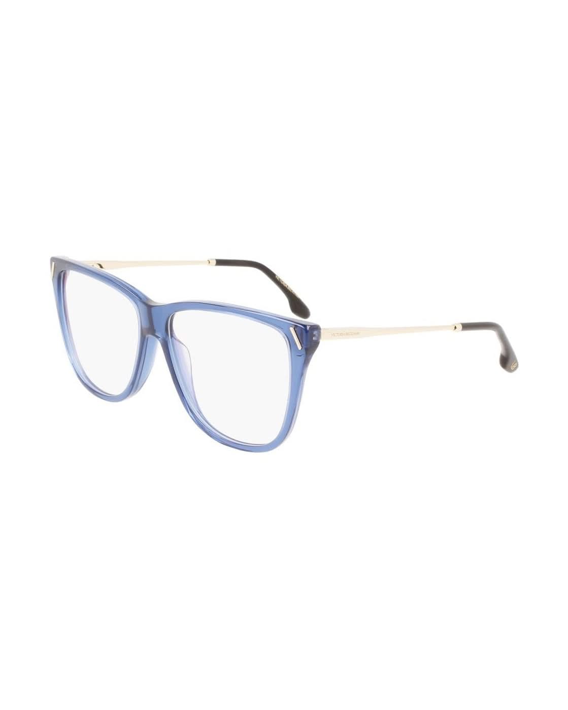 Victoria Beckham Blue Acetate Optical Frame Eyeglasses