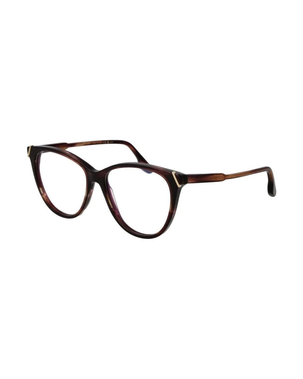 Victoria Beckham Brown Acetate Glasses