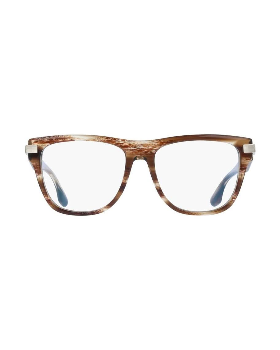 Victoria Beckham Brown Acetate Optical Frame Eyeglasses