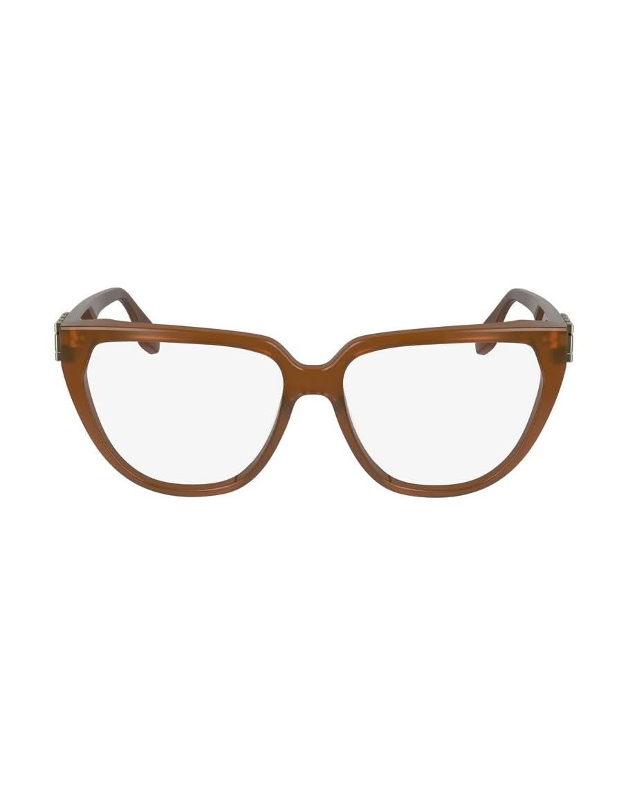 Victoria Beckham Brown Acetate Optical Frame Eyeglasses