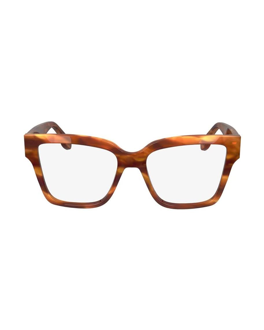 Victoria Beckham Brown Acetate Optical Frame Eyeglasses