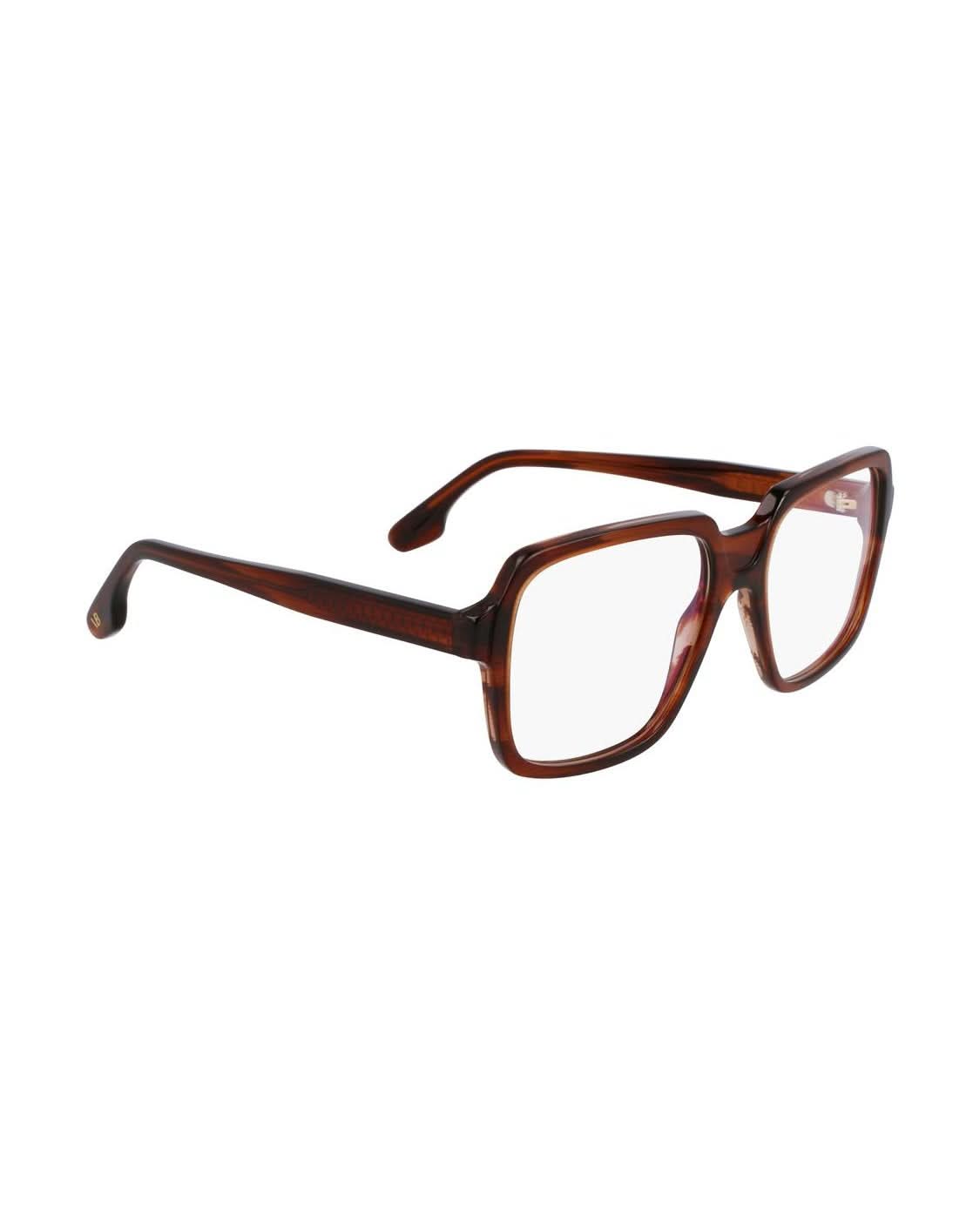 Victoria Beckham Brown Acetate Optical Frame Eyeglasses